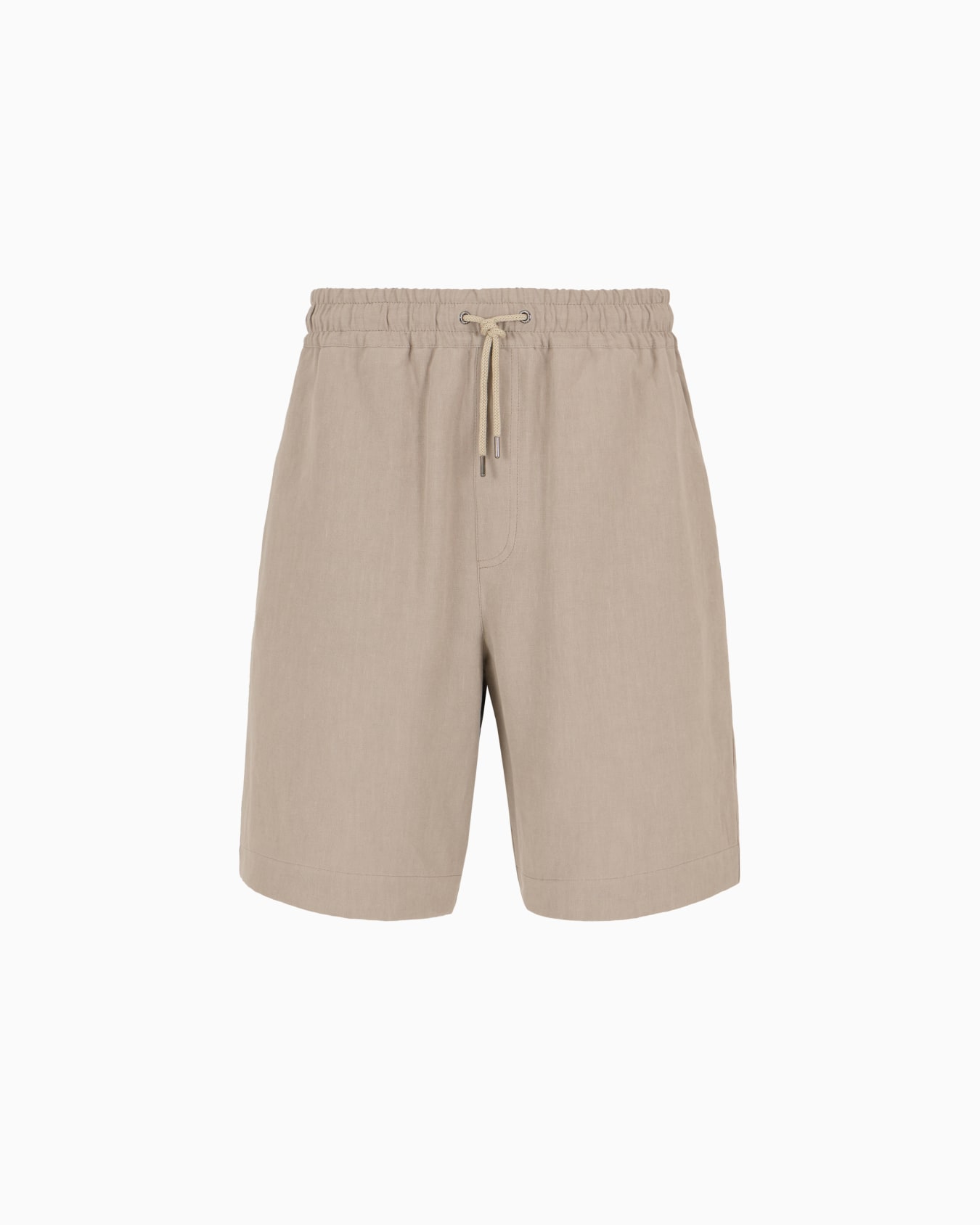 ノータック バミューダパンツ リネンキャンバス スライドする 0