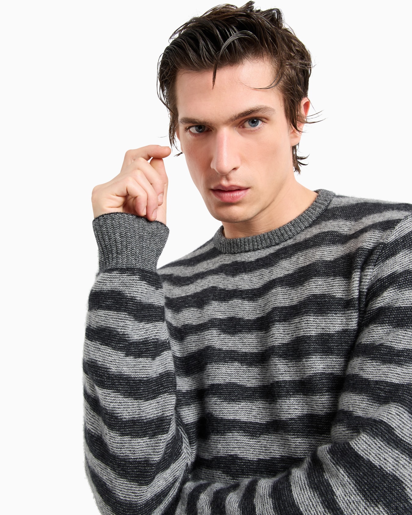 Cashmere, viscose and silk-blend jacquard crew-neck jumper Slide 5