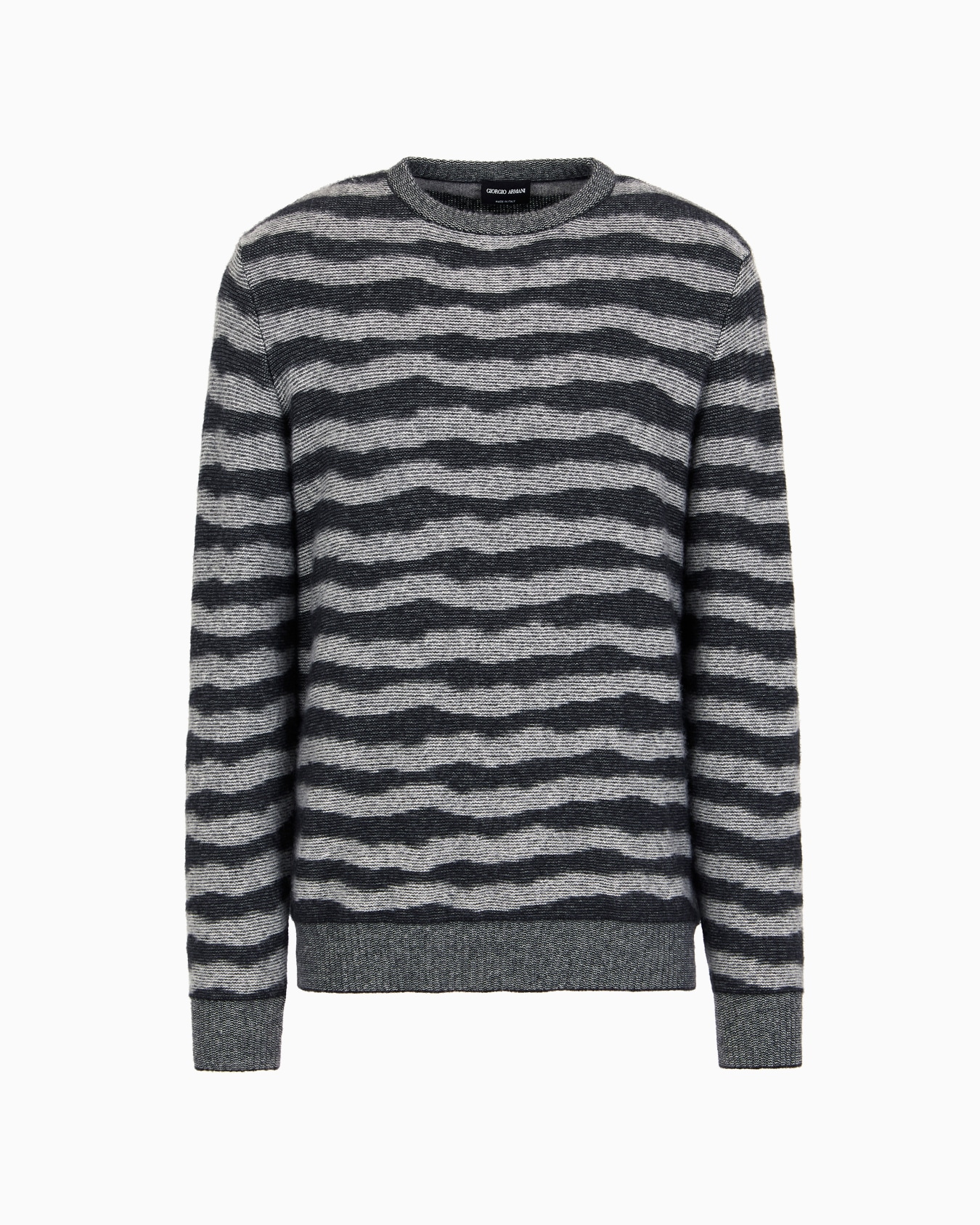 Cashmere, viscose and silk-blend jacquard crew-neck jumper Slide 0