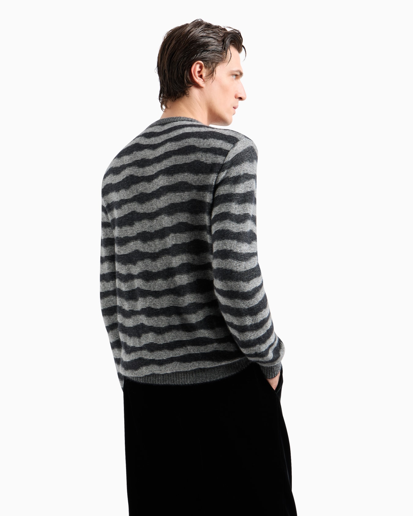 Cashmere, viscose and silk-blend jacquard crew-neck jumper Slide 3