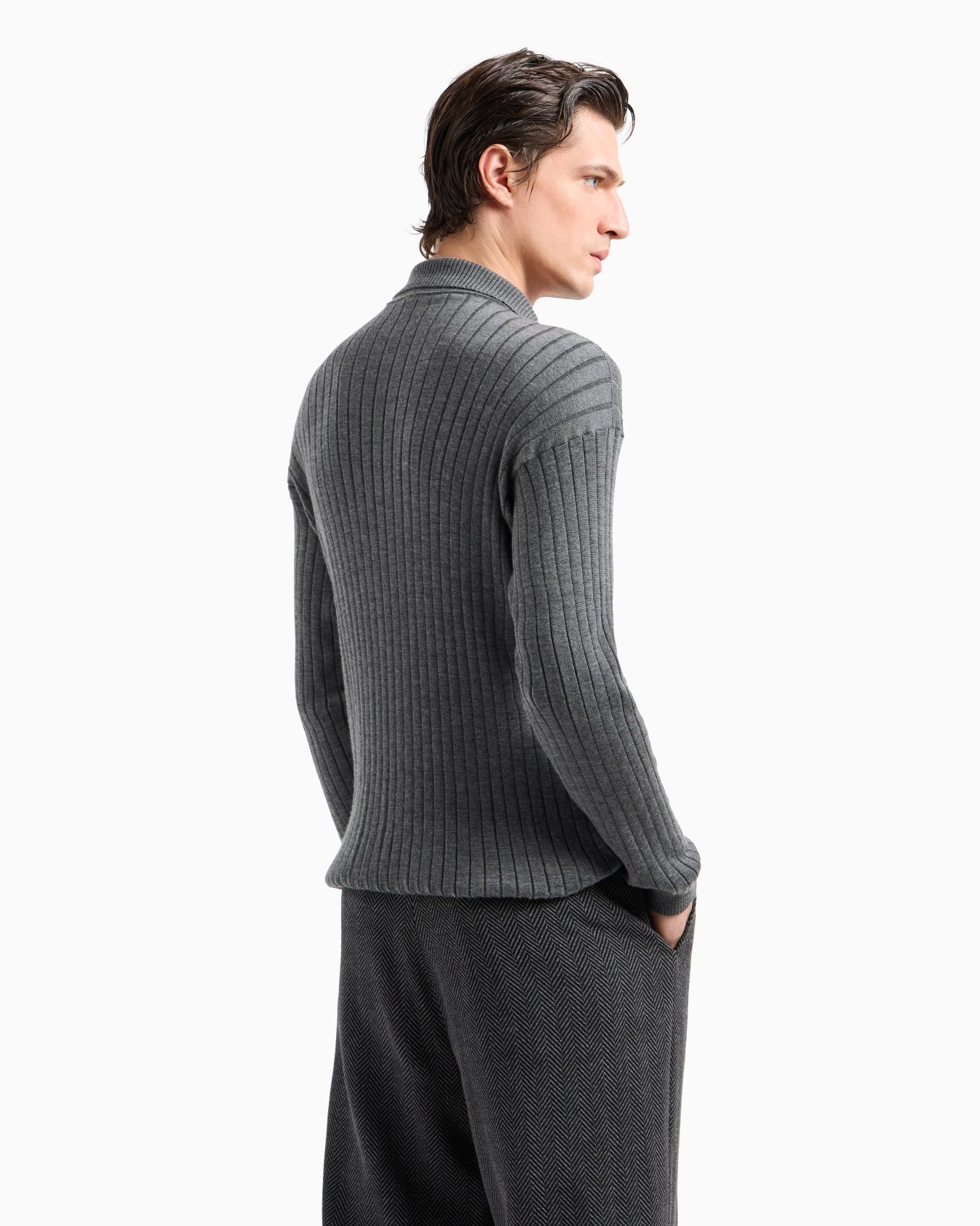 Ribbed cashmere and silk jumper Slide 3