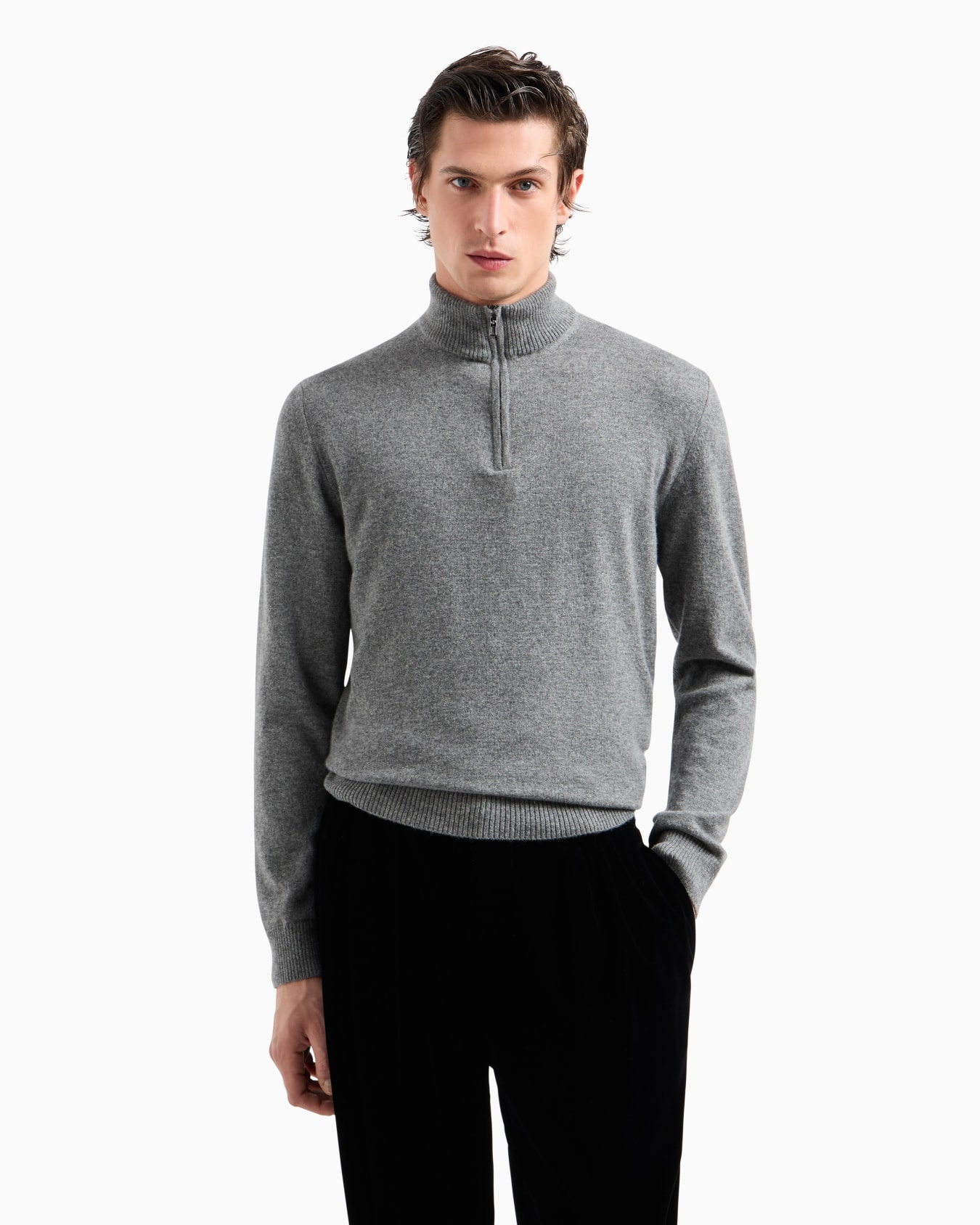 Cashmere mock-neck jumper Slide 1