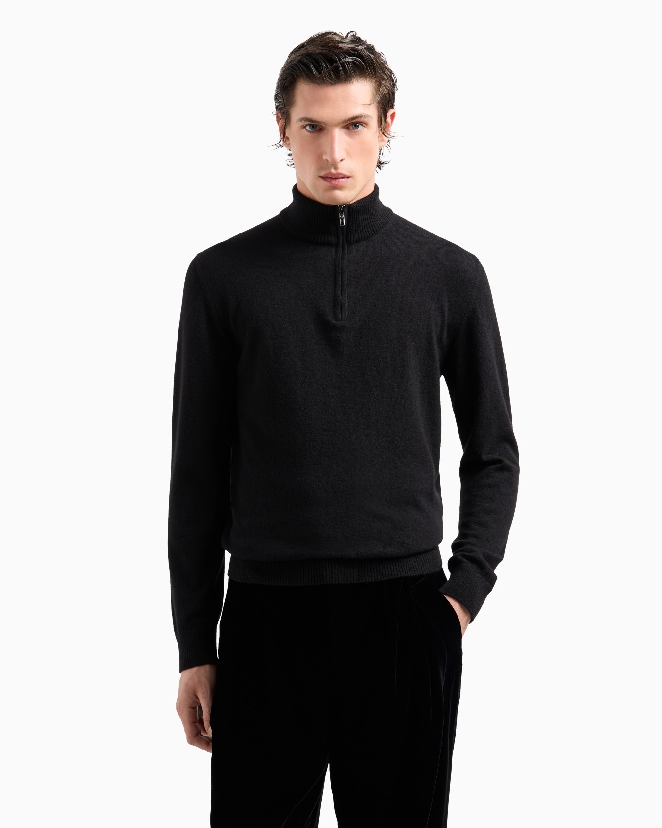 Cashmere mock-neck jumper Slide 1