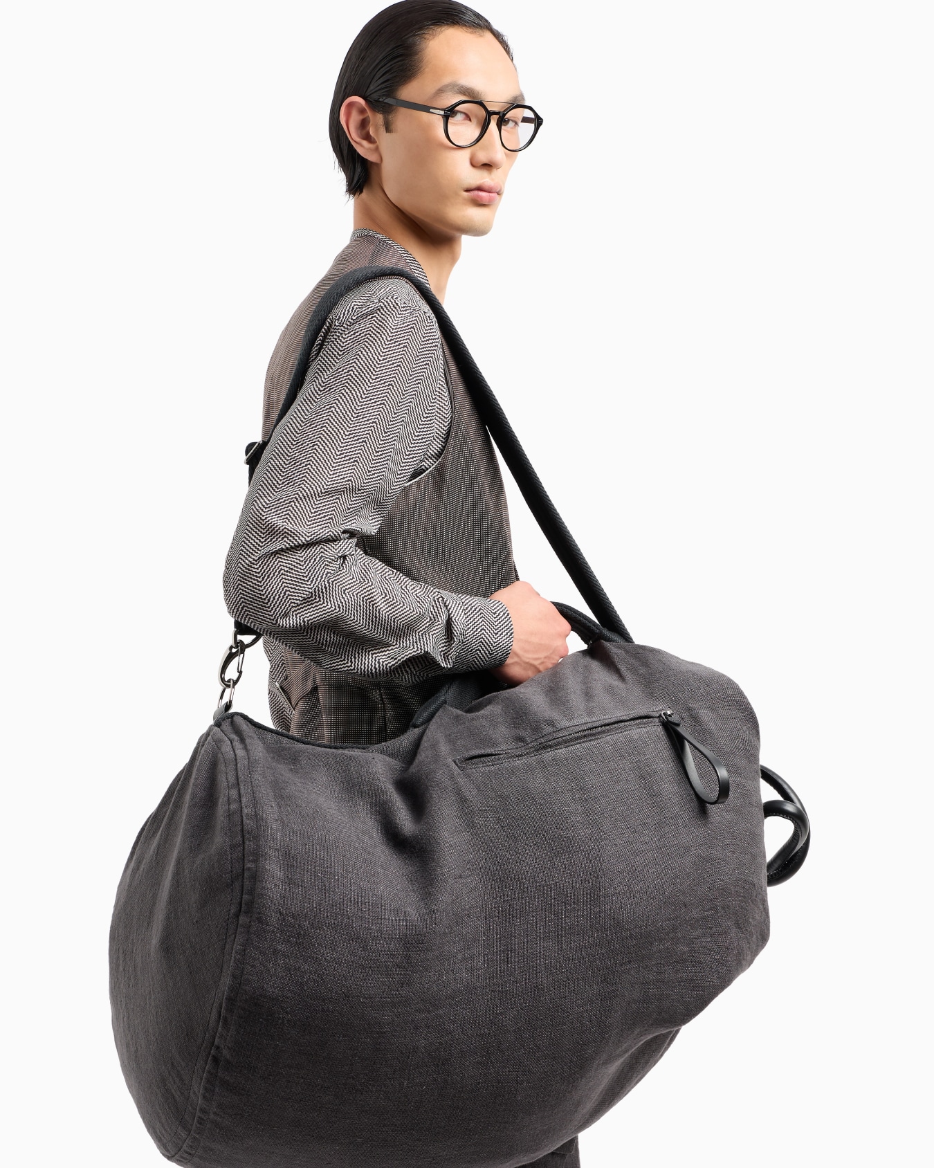 Linen canvas backpack Slide 7