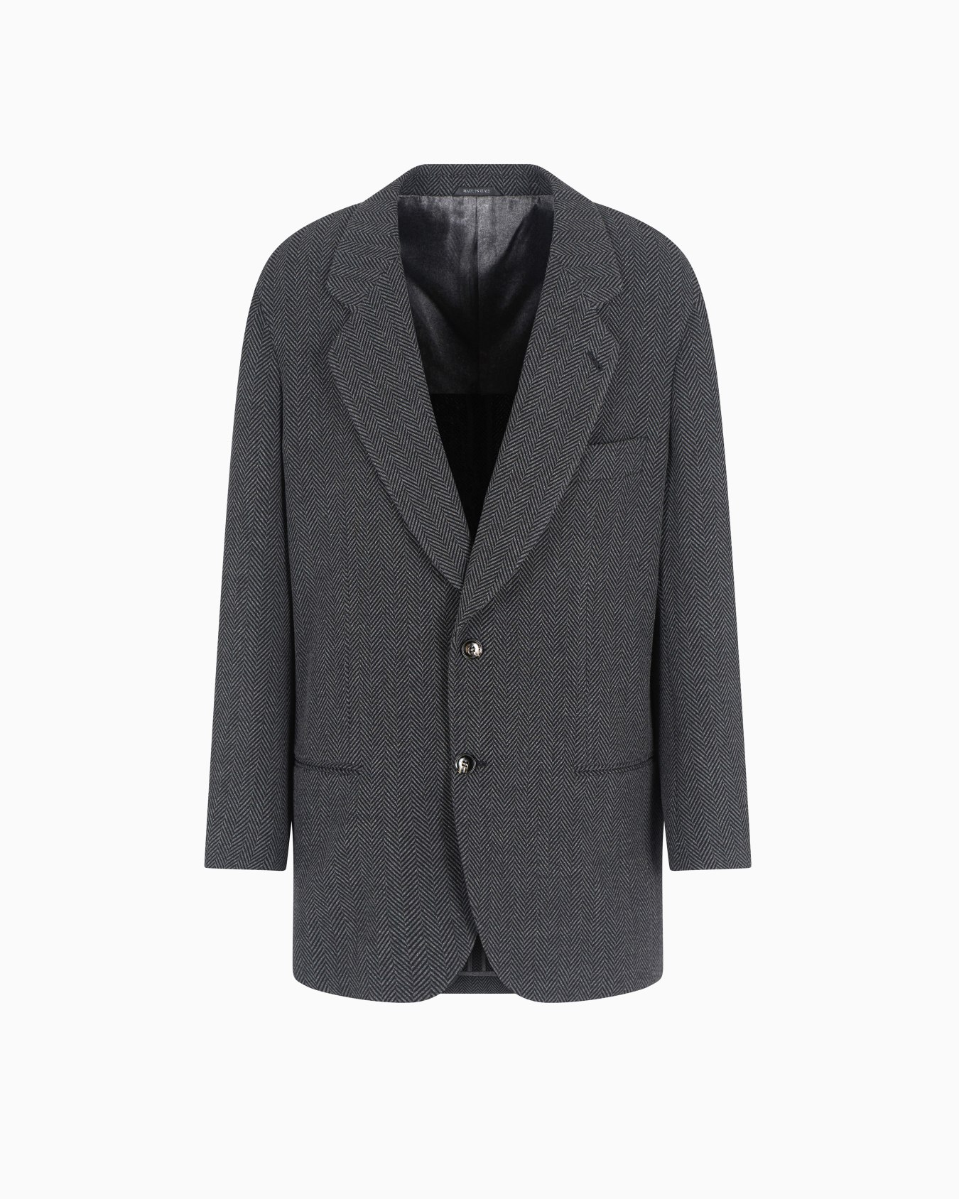 Heritage Line single-breasted jacket in chevron jacquard stretch virgin wool Slide 0
