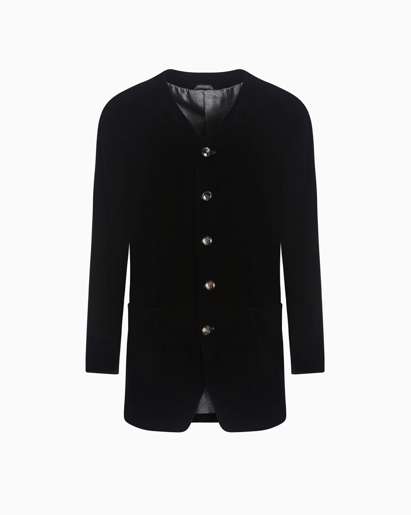 Heritage Line single-breasted velvet jacket Slide 0