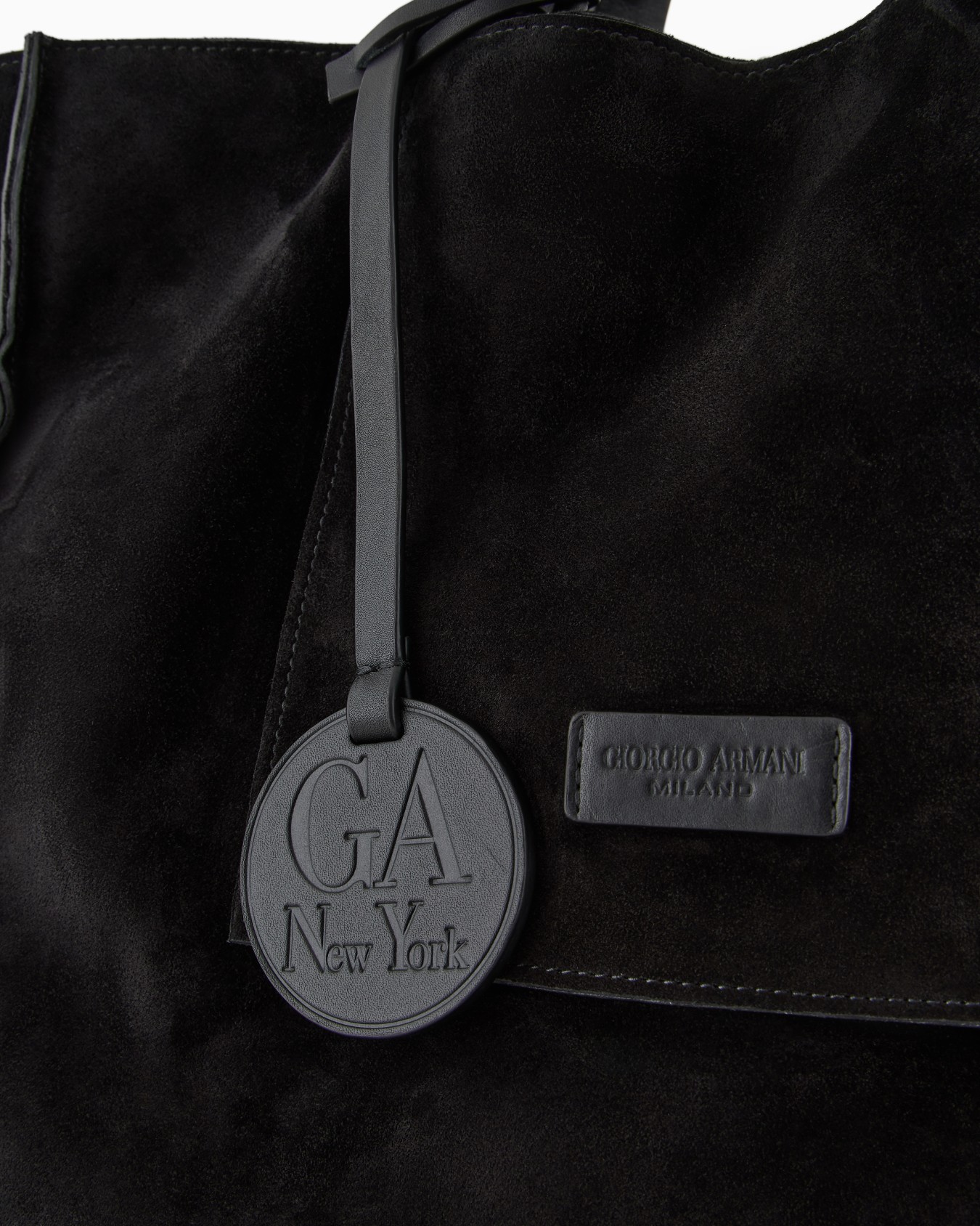 Suede and leather shopper bag Slide 4