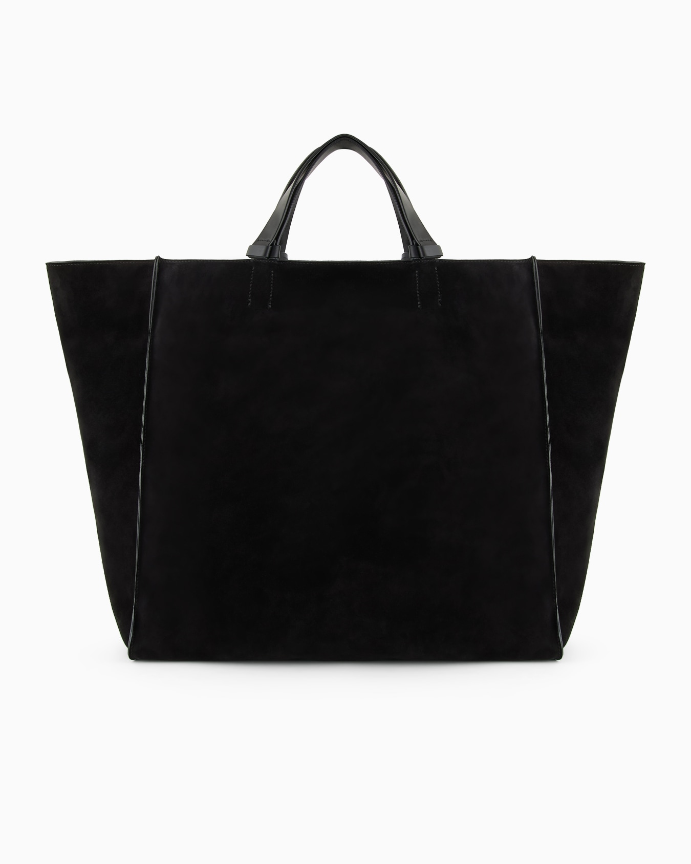 Suede and leather shopper bag Slide 2