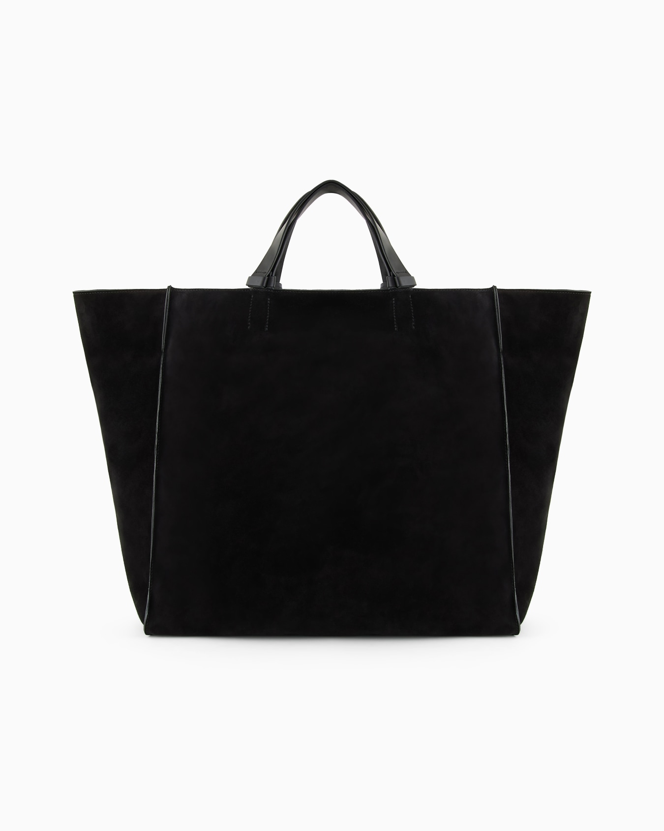 Suede and leather shopper bag Slide 2