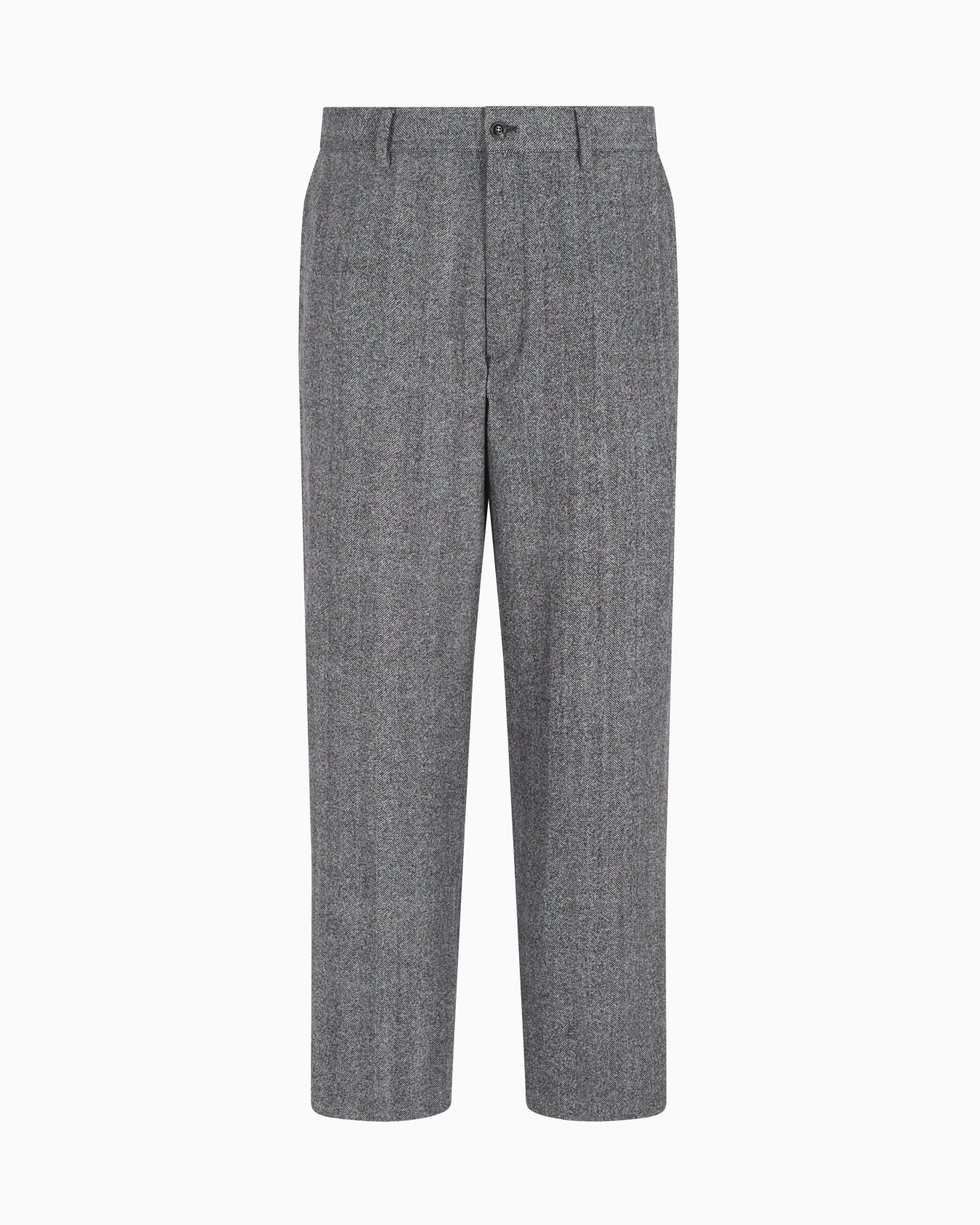 Chevron jacquard virgin wool flat-front trousers Slide 0
