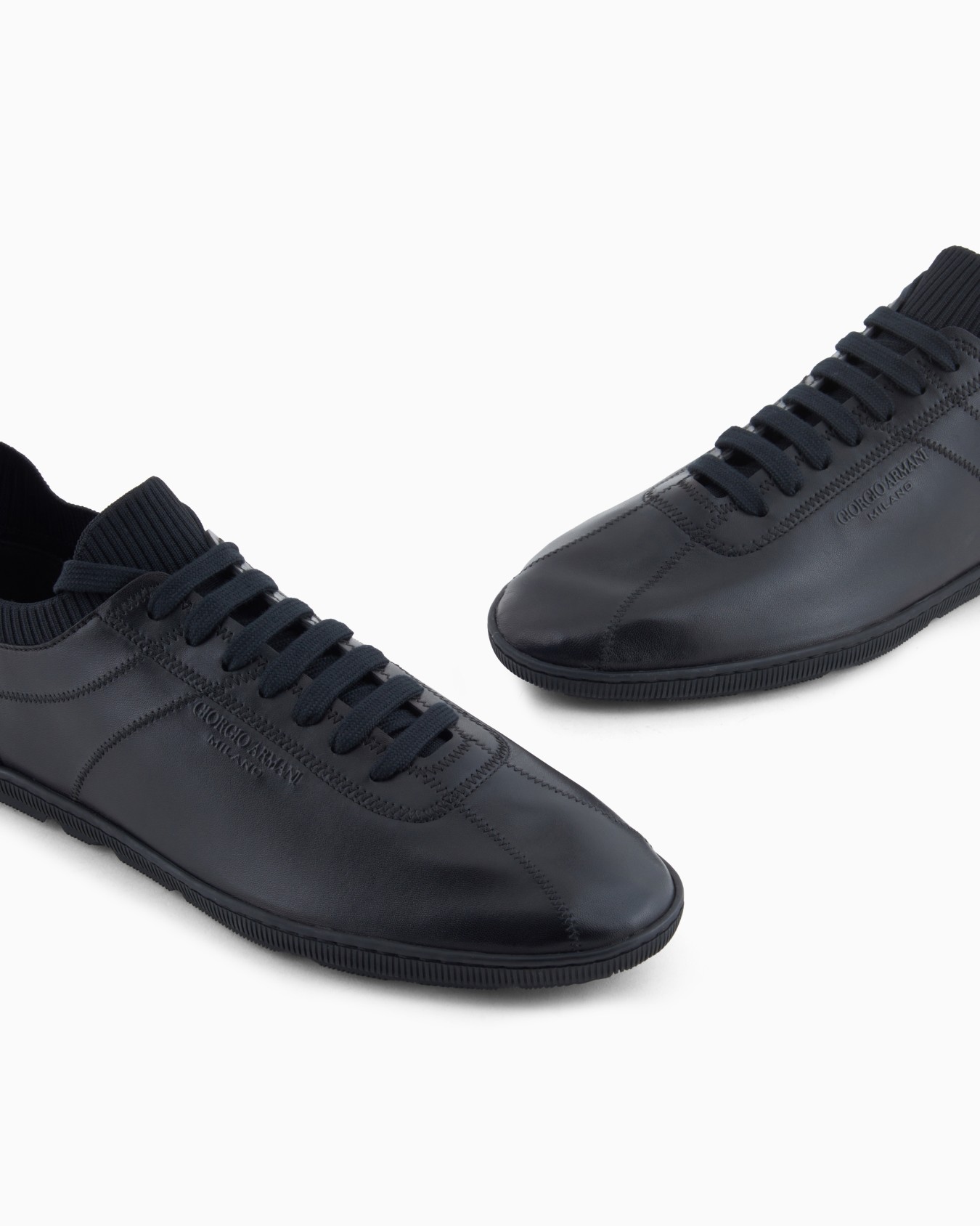 Sneaker aus Lammleder und Strick Folie 4