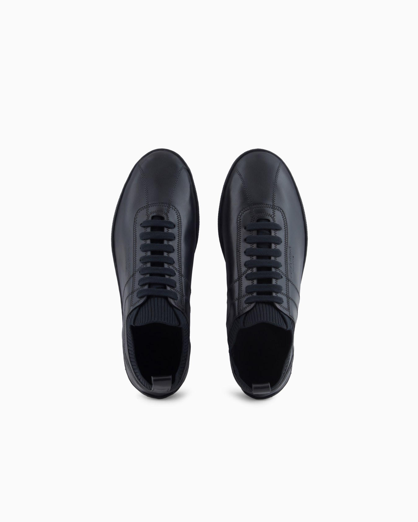 Sneaker aus Lammleder und Strick Folie 2