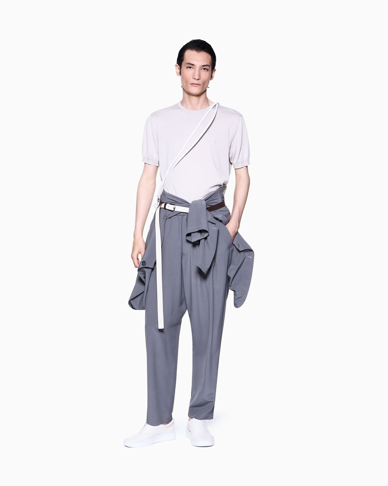 Short-sleeved silk-cotton jumper Slide 1