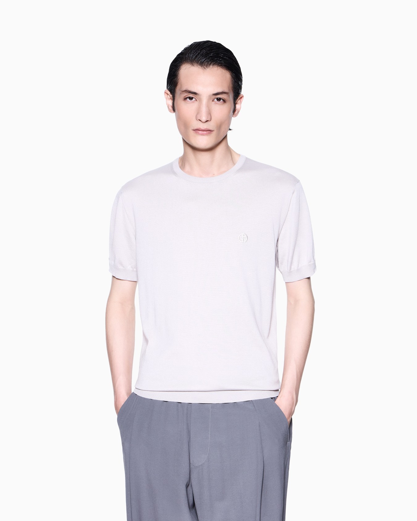 Short-sleeved silk-cotton jumper Slide 3