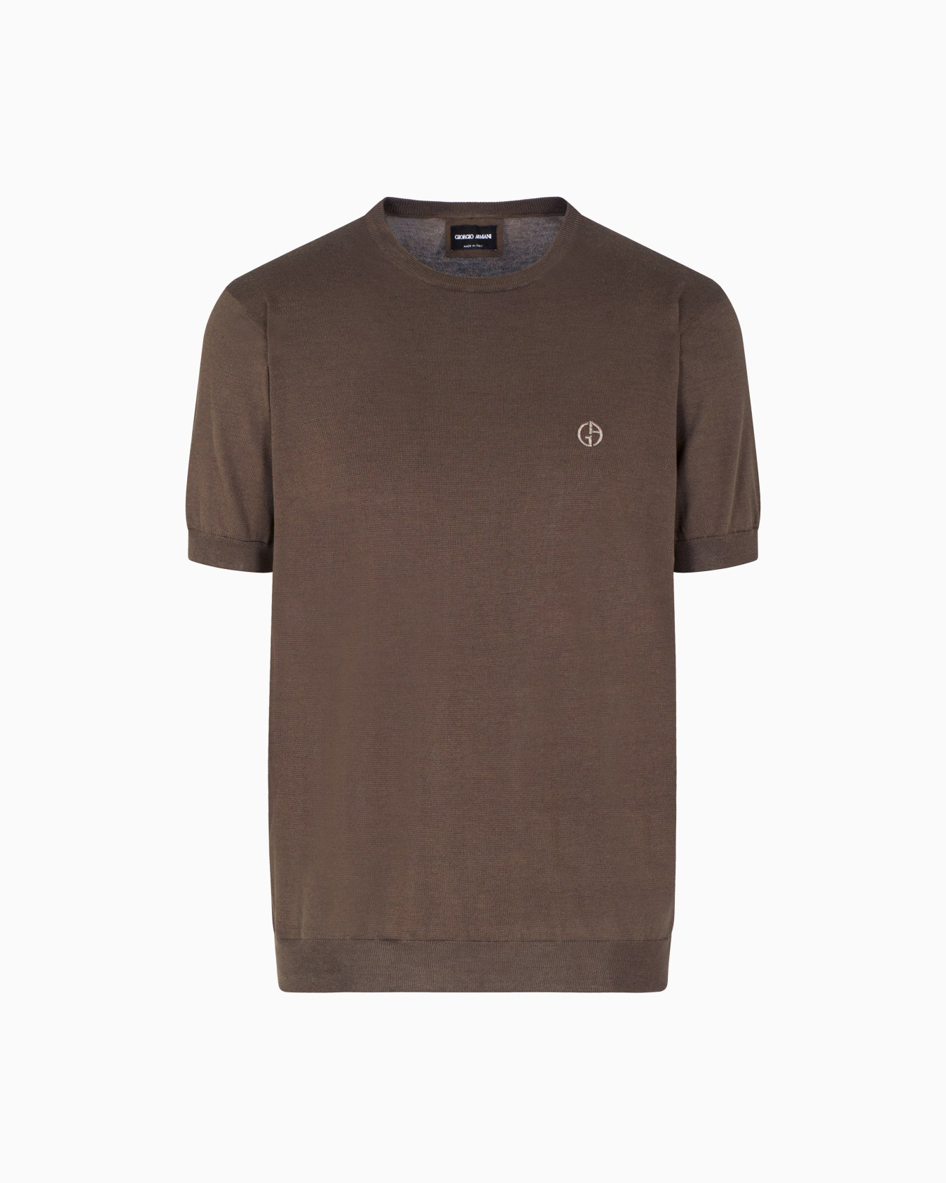 Short-sleeved silk-cotton jumper Slide 0