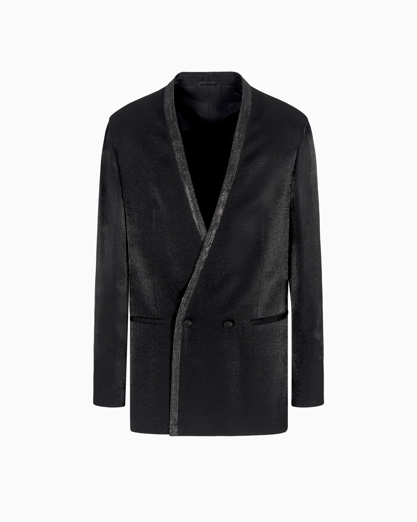 Upton Line tuxedo jacket in a viscose blend with rhinestones Diapositiva 0