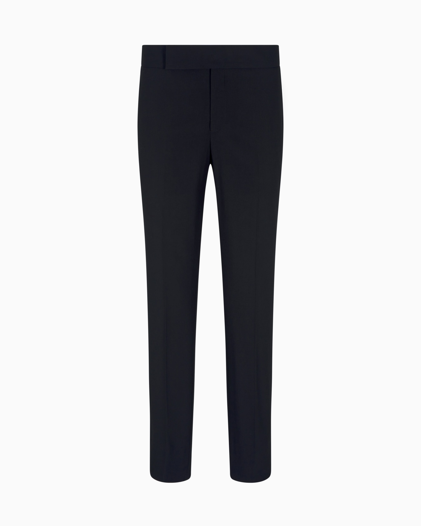 Virgin wool crêpe flat-front trousers Slide 0