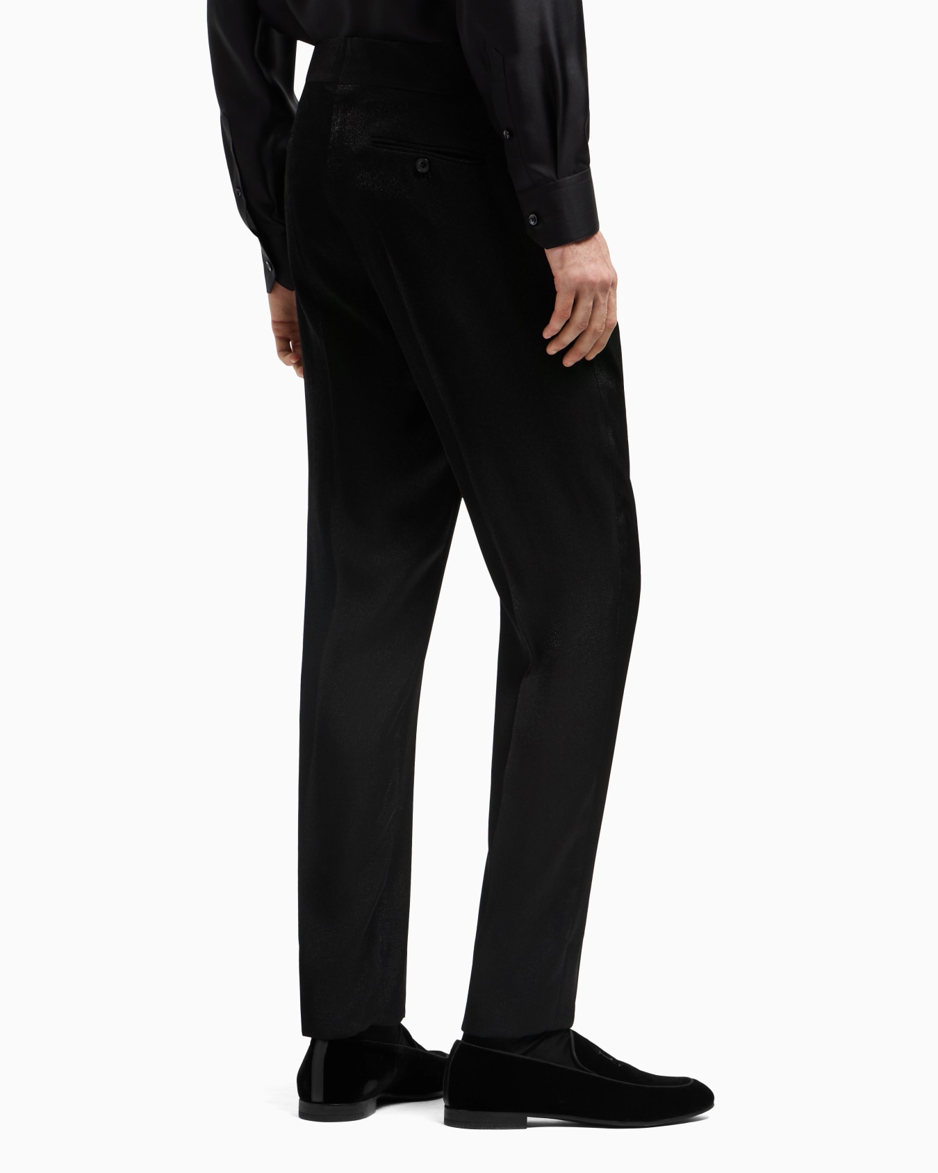 Viscose-blend flat-front trousers Slide 2