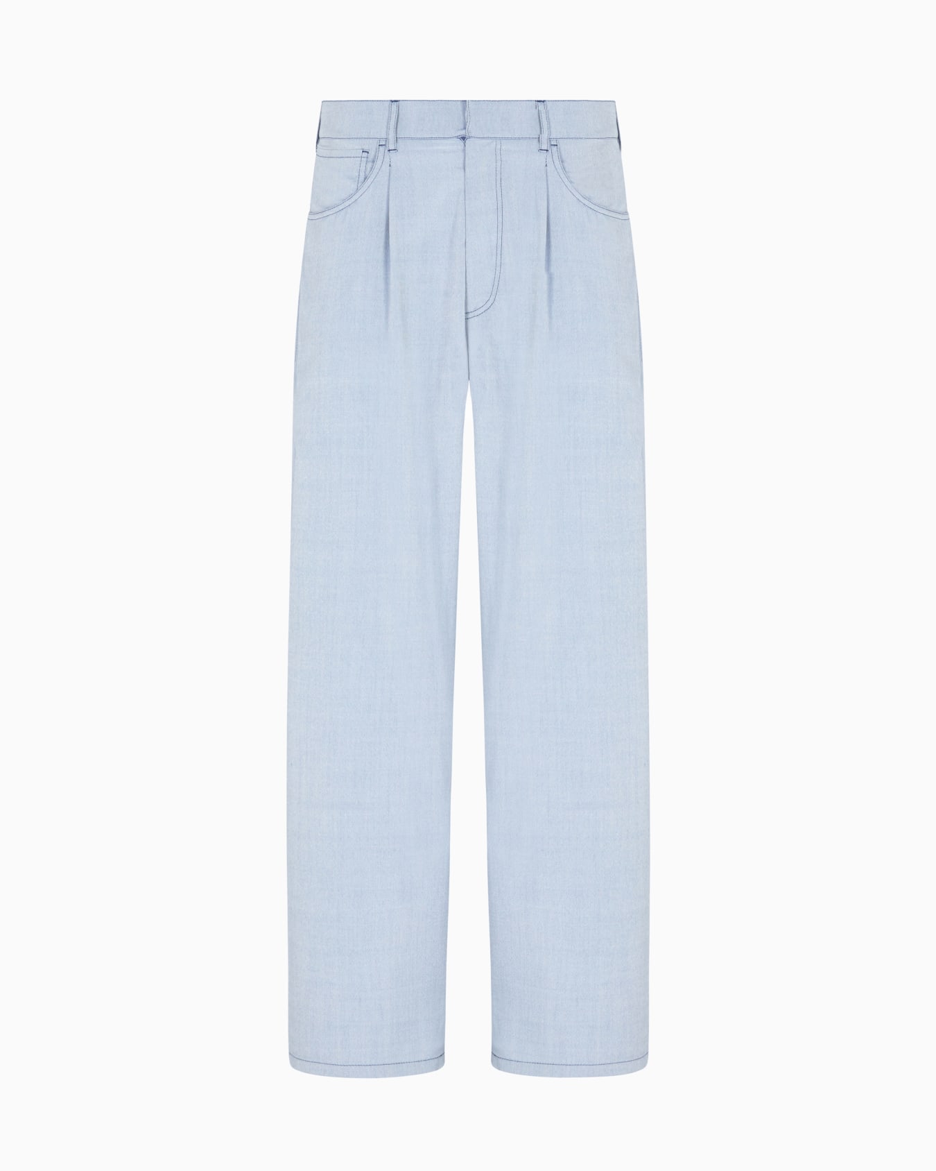 Single-pleat, silk canvas trousers Slide 0