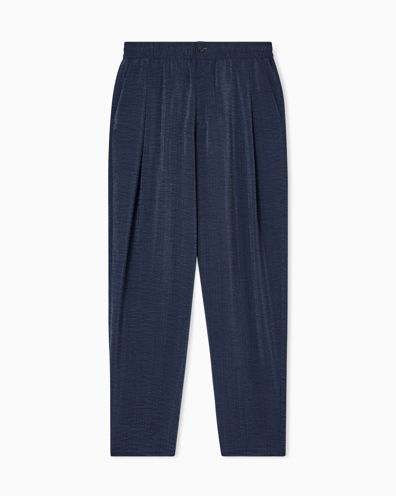 Jacquard cupro flat-front trousers Slide 0