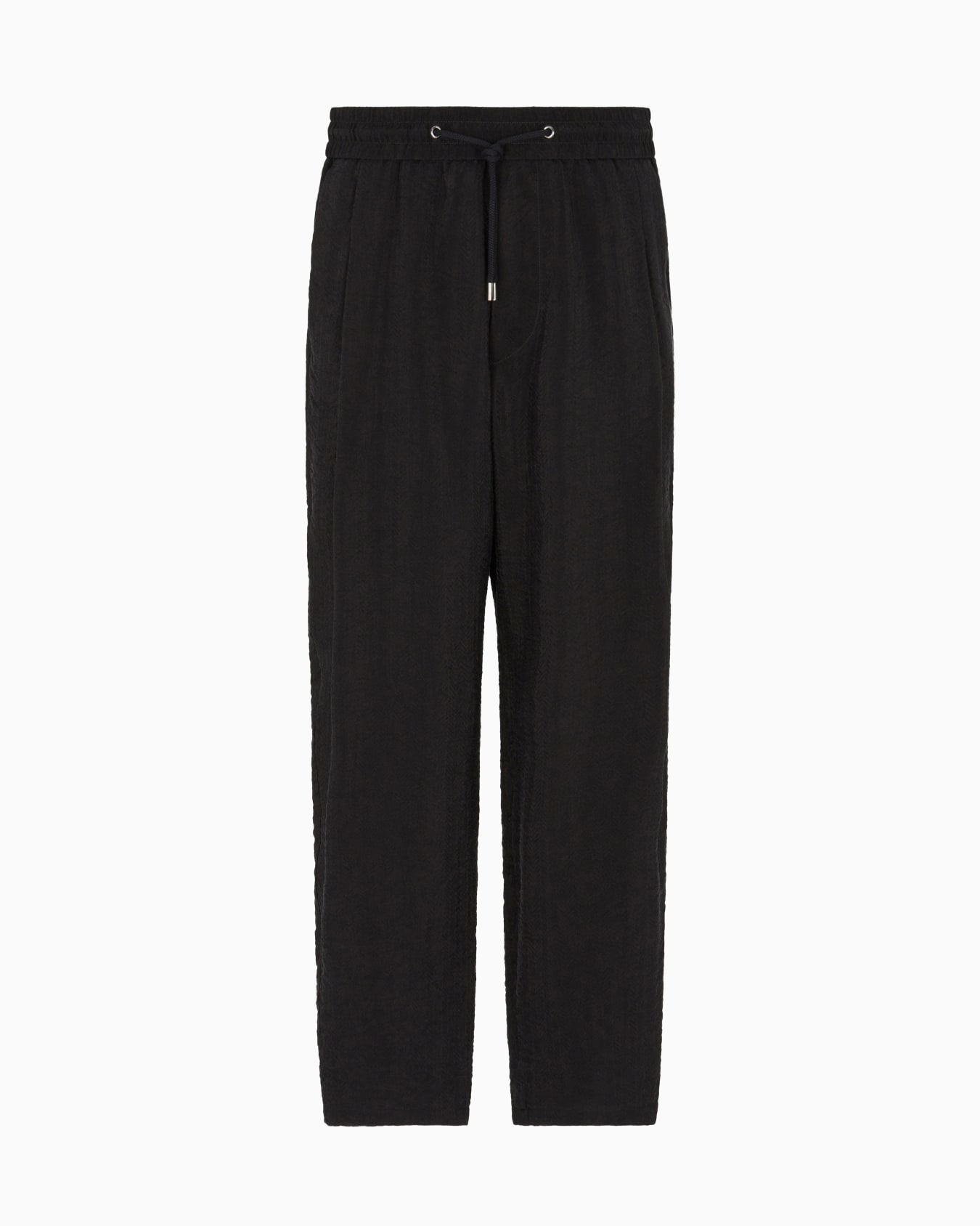 Jacquard cupro flat-front trousers Slide 0