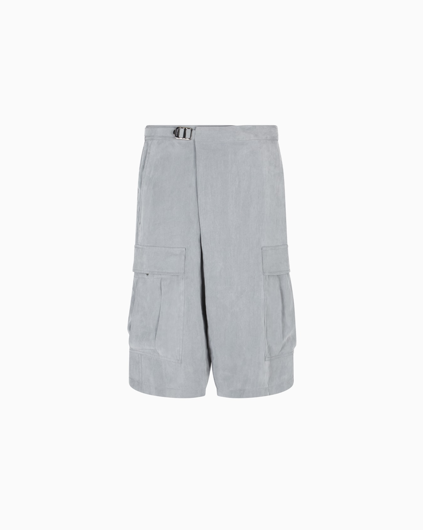 Faded Lyocell cargo Bermuda shorts Slide 0