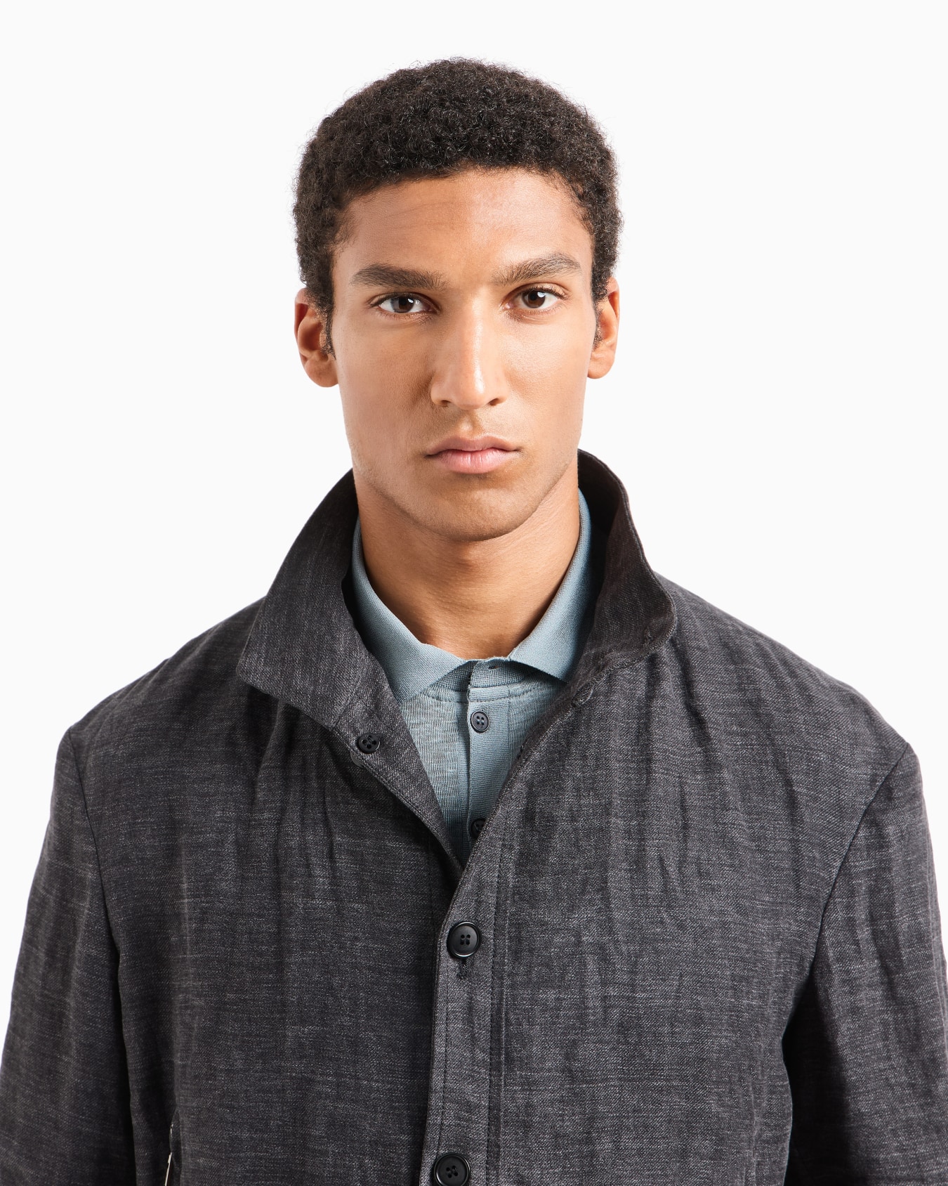 Faded linen twill blouson Slide 5