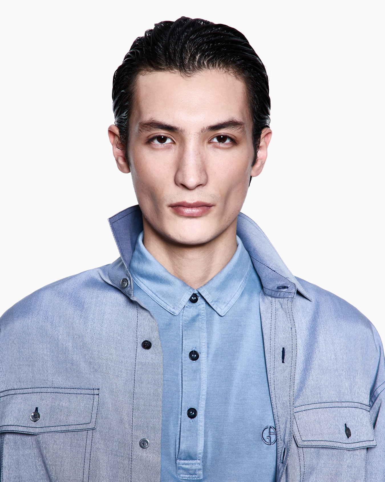 Polo shirt in silk and cotton jersey Slide 4