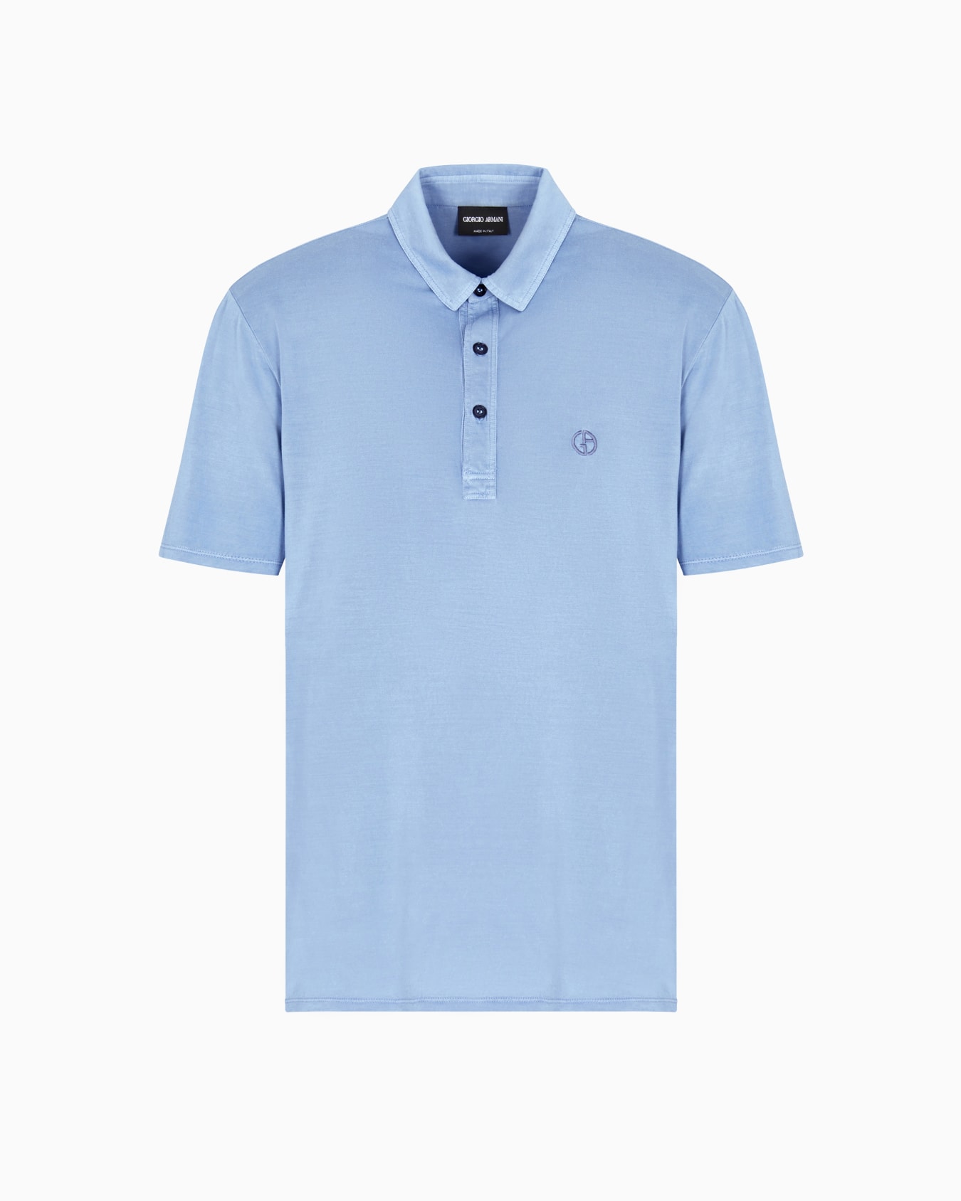 Polo shirt in silk and cotton jersey Slide 0
