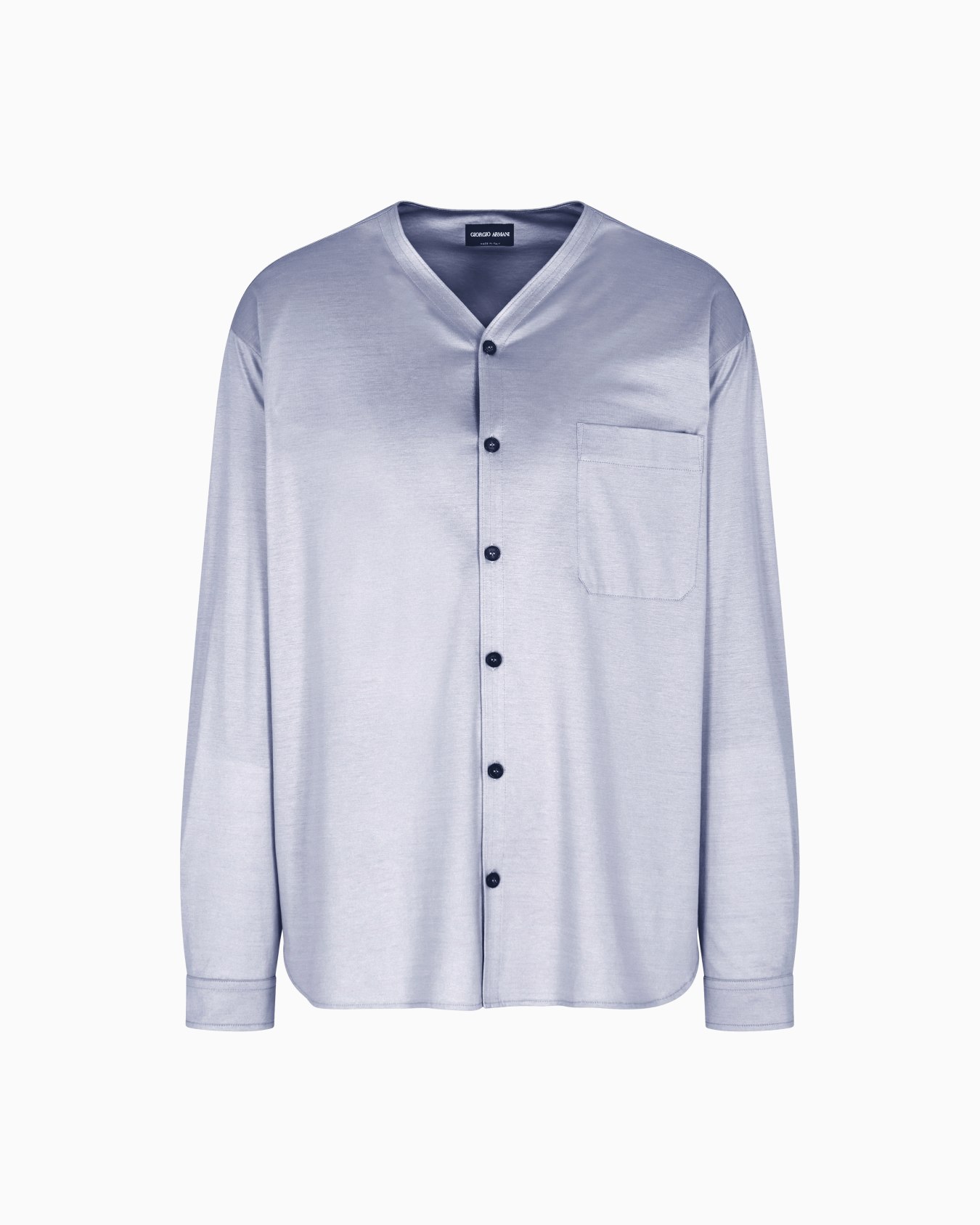 Silk-cotton interlock shirt Slide 0