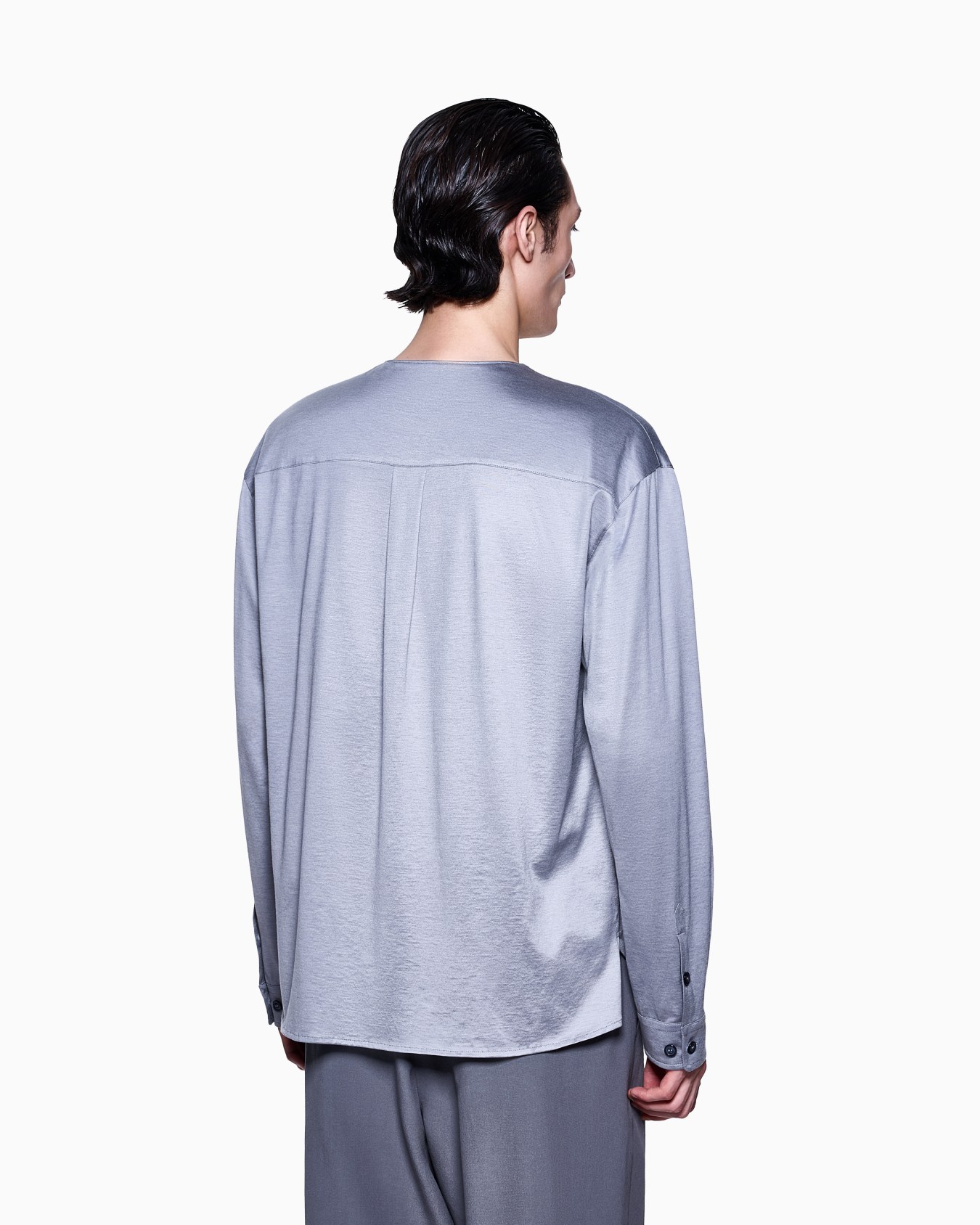 Silk-cotton interlock shirt Slide 2