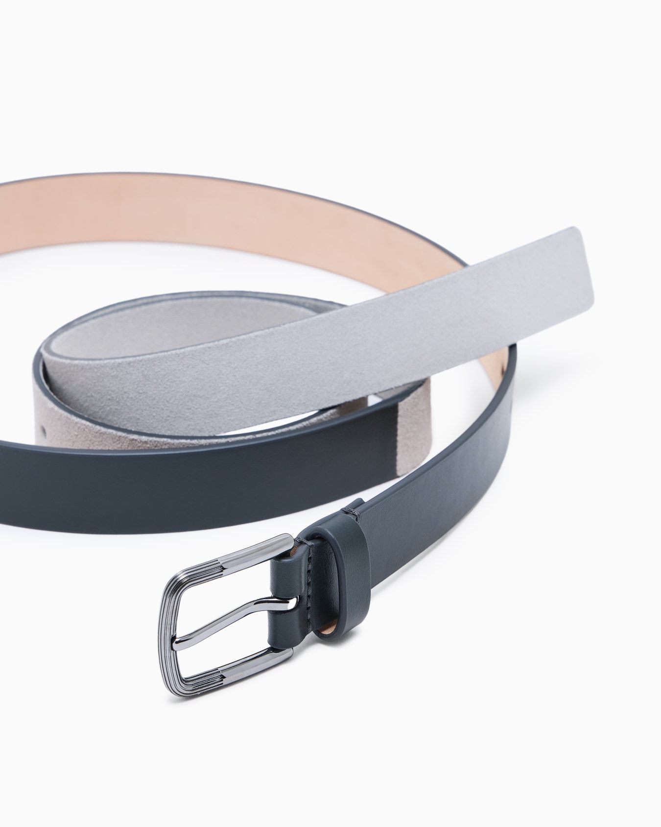 Suede and leather belt Slide 1