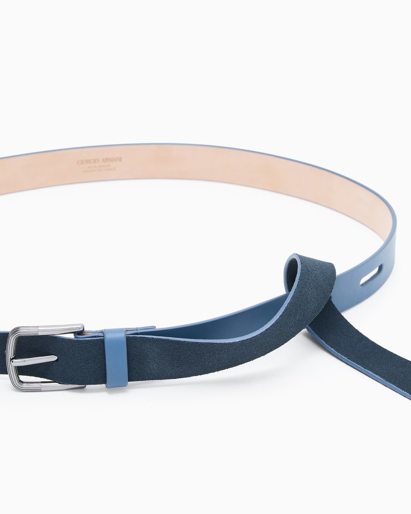 Suede and leather belt Slide 1