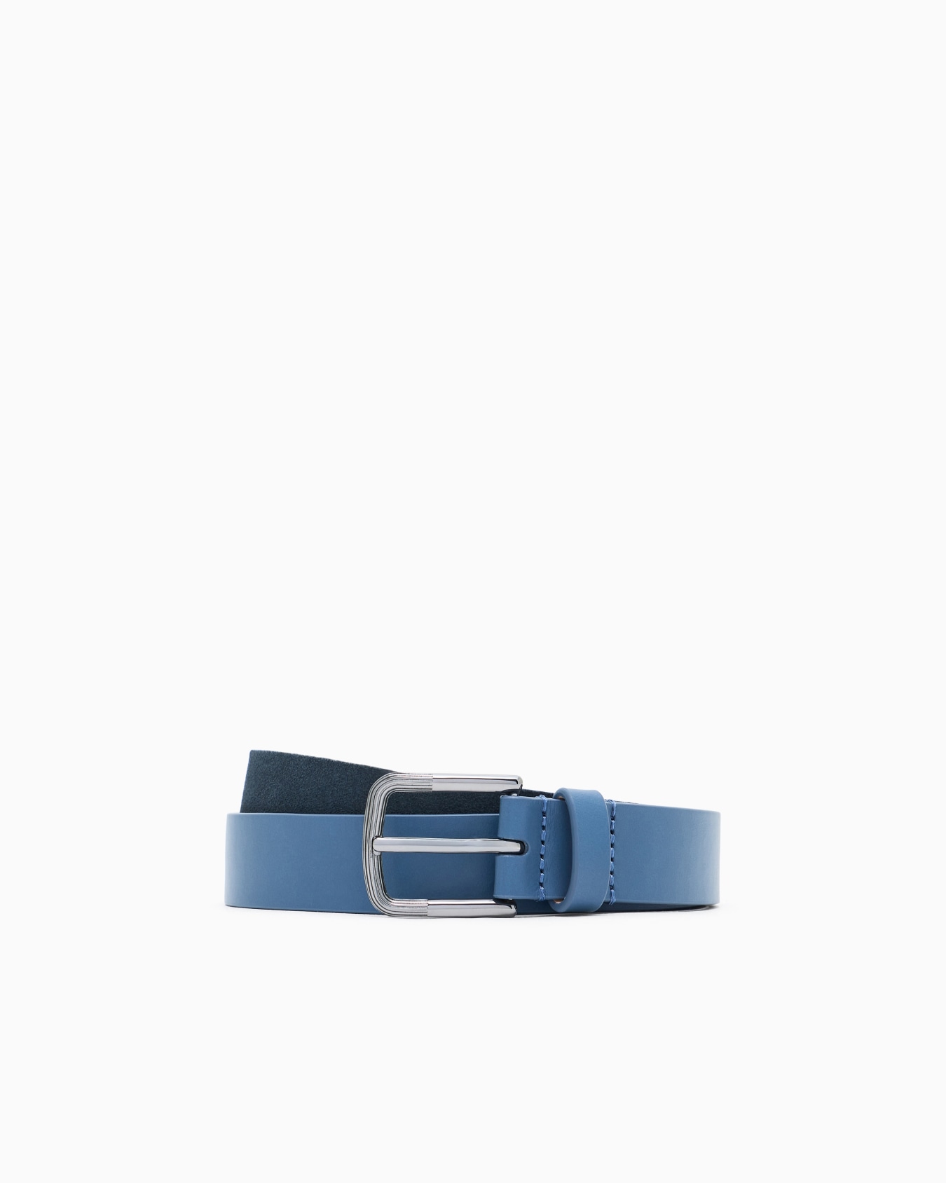Suede and leather belt Slide 0