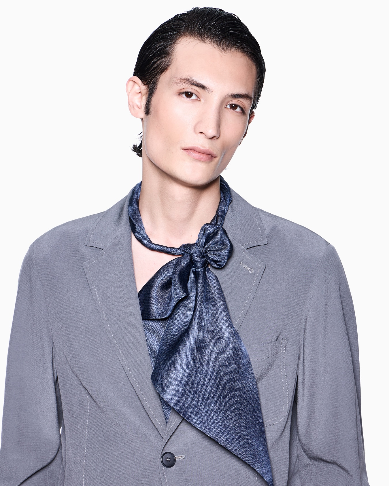 Silk scarf with a faded effect Slide 2