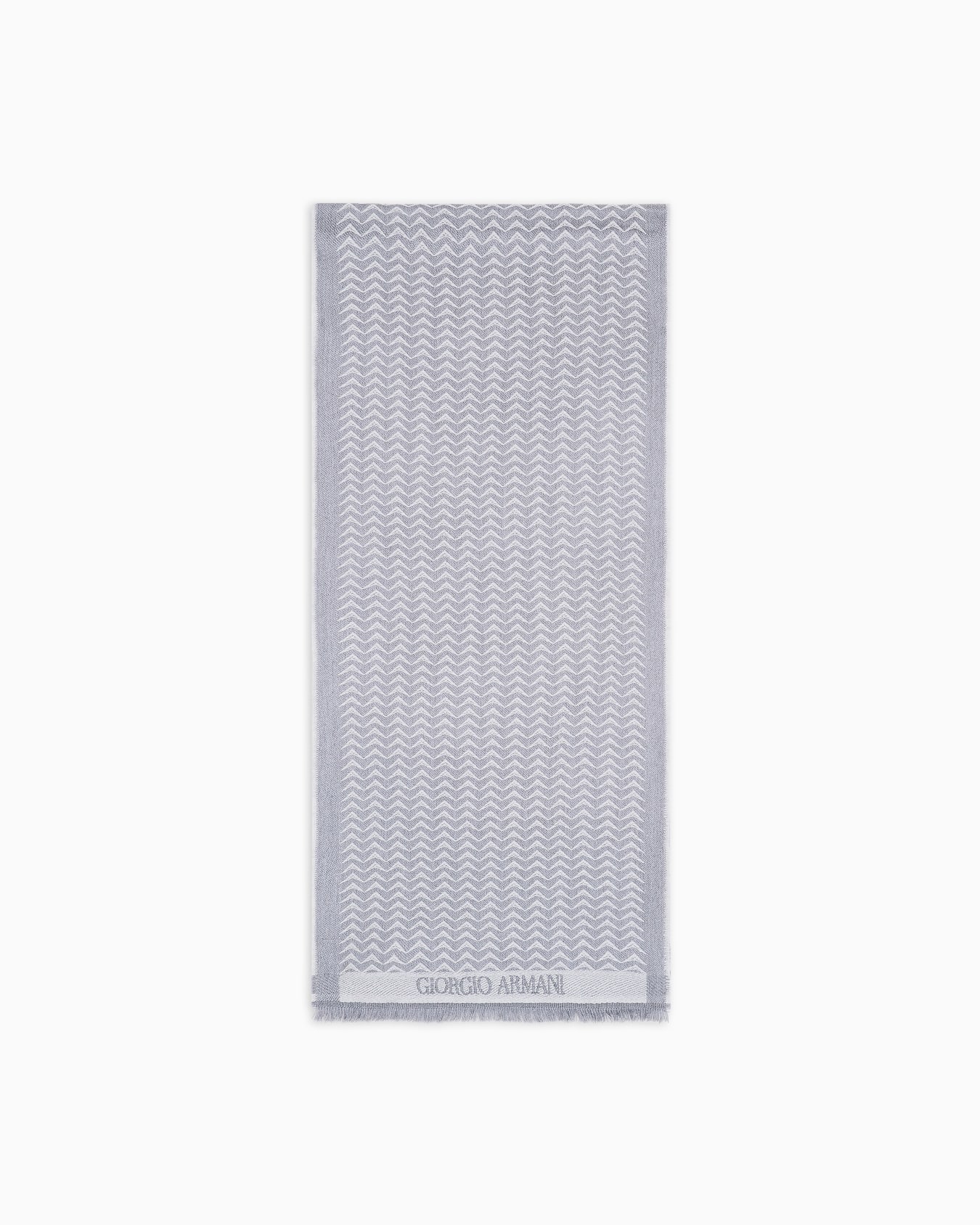 Bufanda de tejido jacquard de lana virgen Diapositiva 0