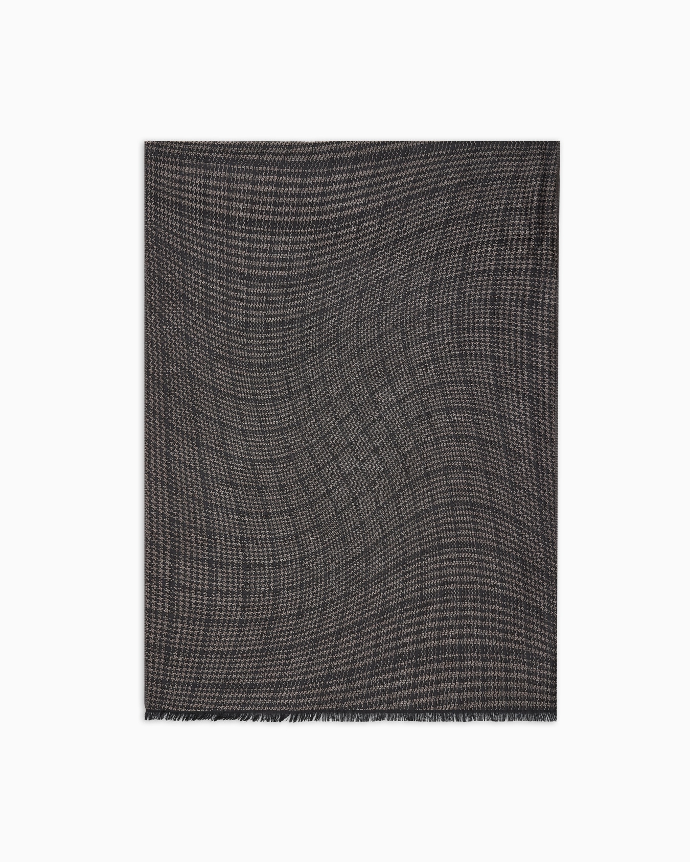 Écharpe en soie et laine vierge jacquard pied-de-poule Diapositive 0