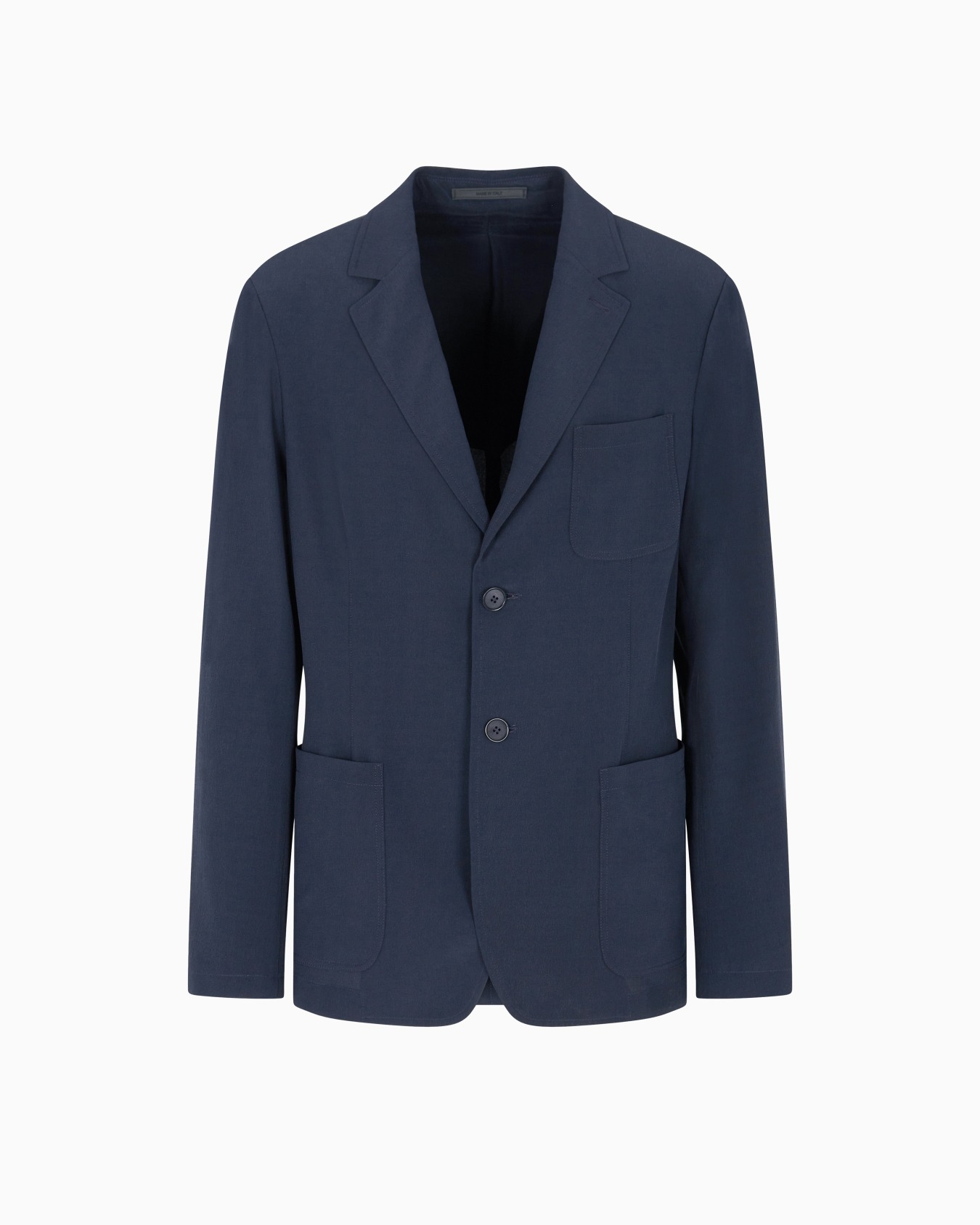 Silk crêpe single-breasted jacket Slide 0