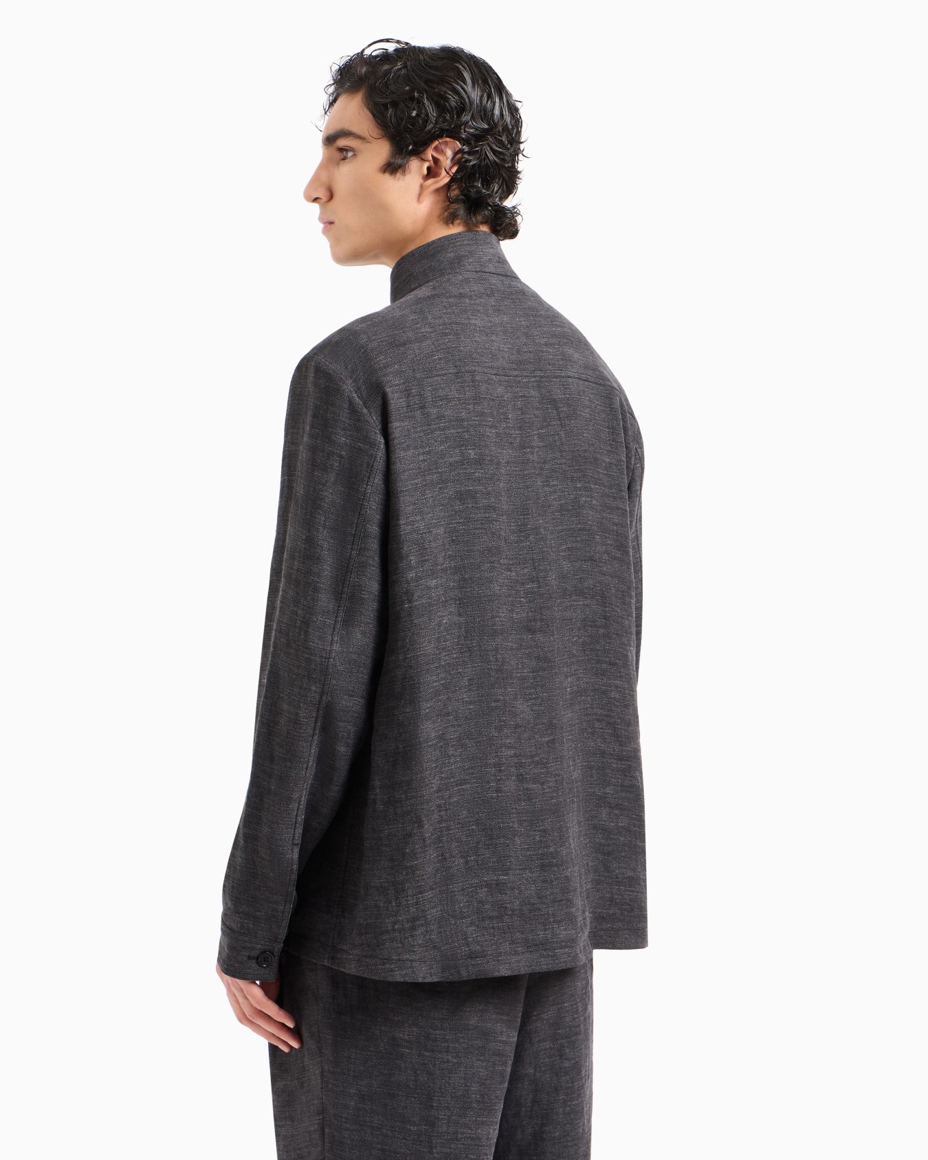 Faded linen twill jacket Slide 3