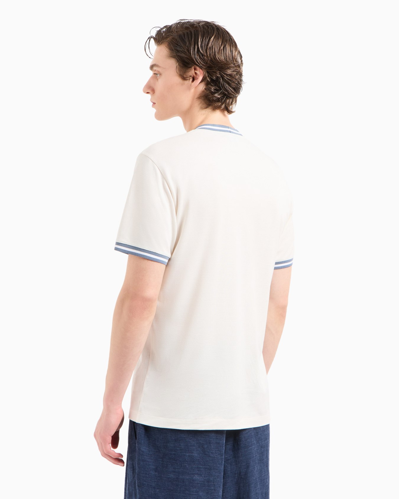 T-shirt in silk piqué jersey Slide 3