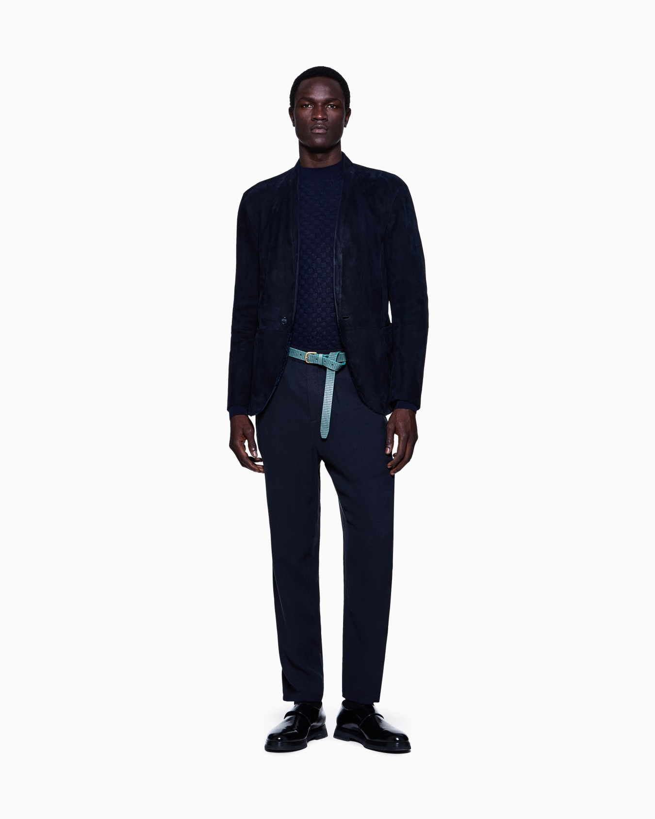 Crew-neck jumper in cashmere and silk Slide 1