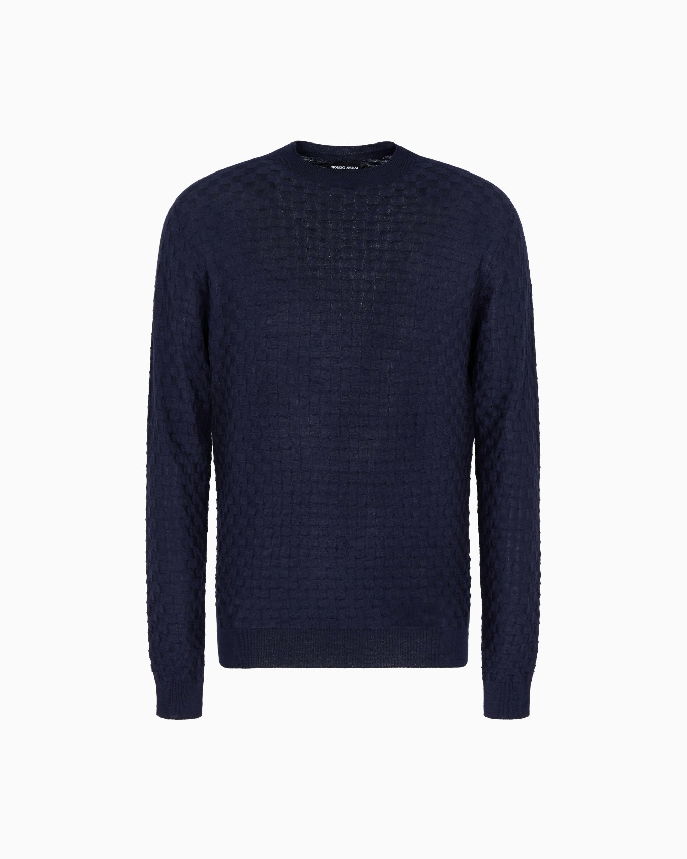 Crew-neck jumper in cashmere and silk Slide 0
