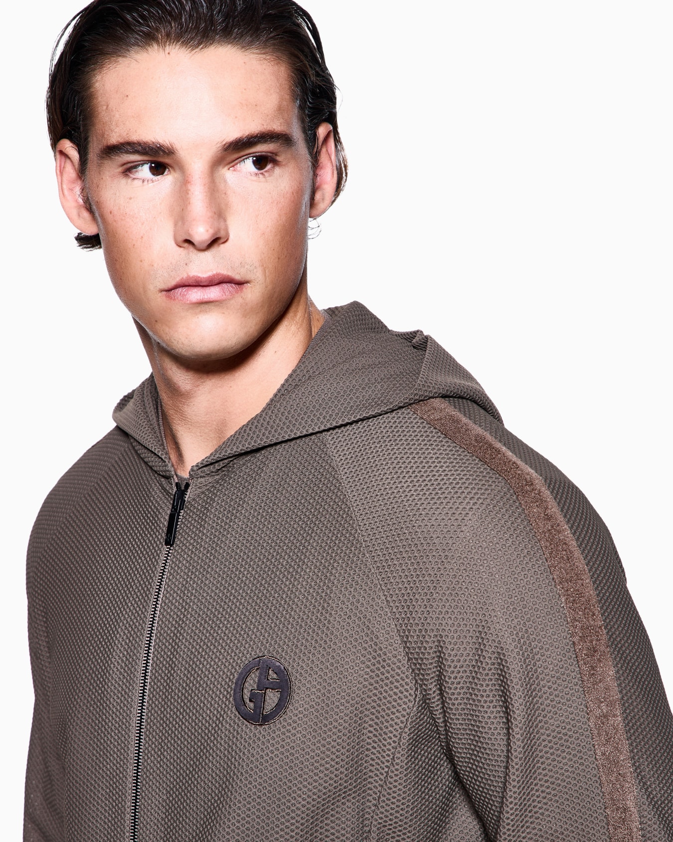 Sweat-shirt à capuche en gaufré technique Diapositive 4