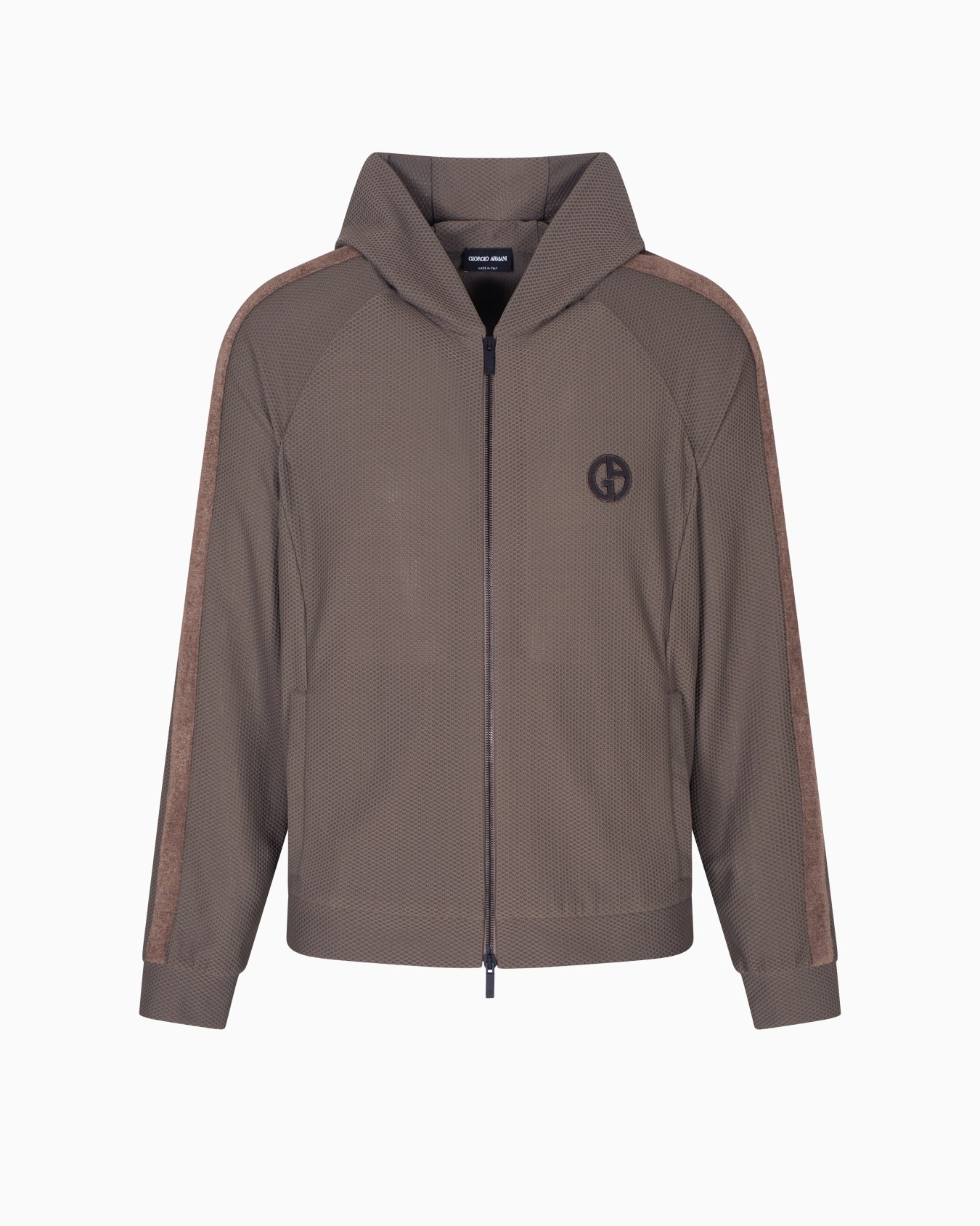 Sweat-shirt à capuche en gaufré technique Diapositive 0