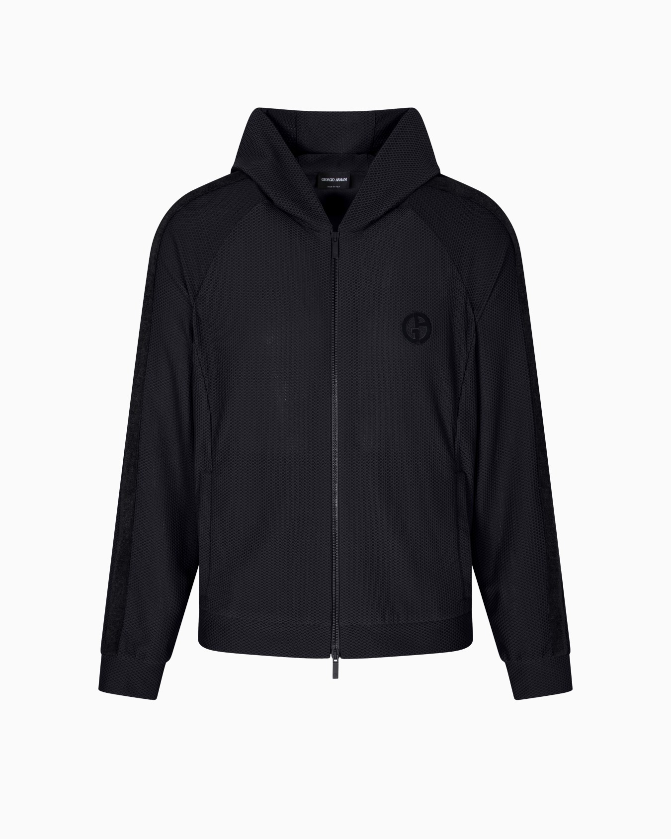 Hooded sweatshirt in technical waffle fabric Slide 0