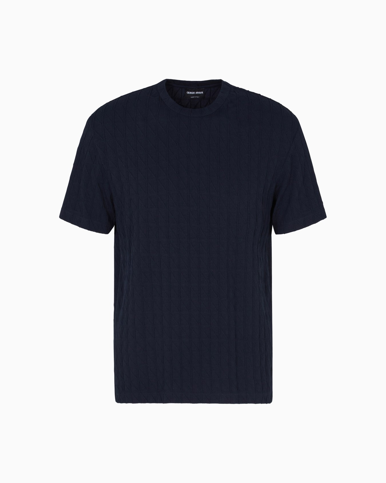 Short-sleeved crew-neck jumper in cashmere and silk Slide 0