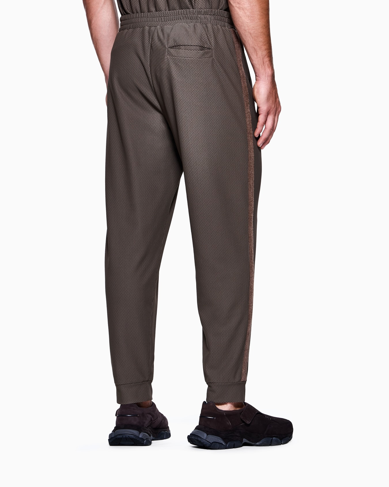Technical waffle flat-front trousers Slide 2