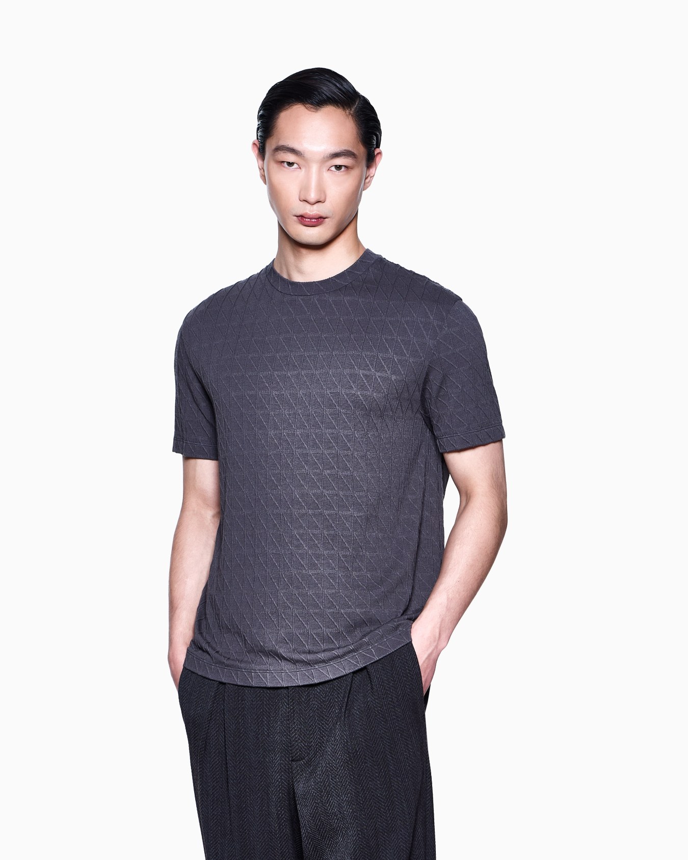 ASV stretch cashmere and viscose-blend crew-neck T-shirt Slide 3