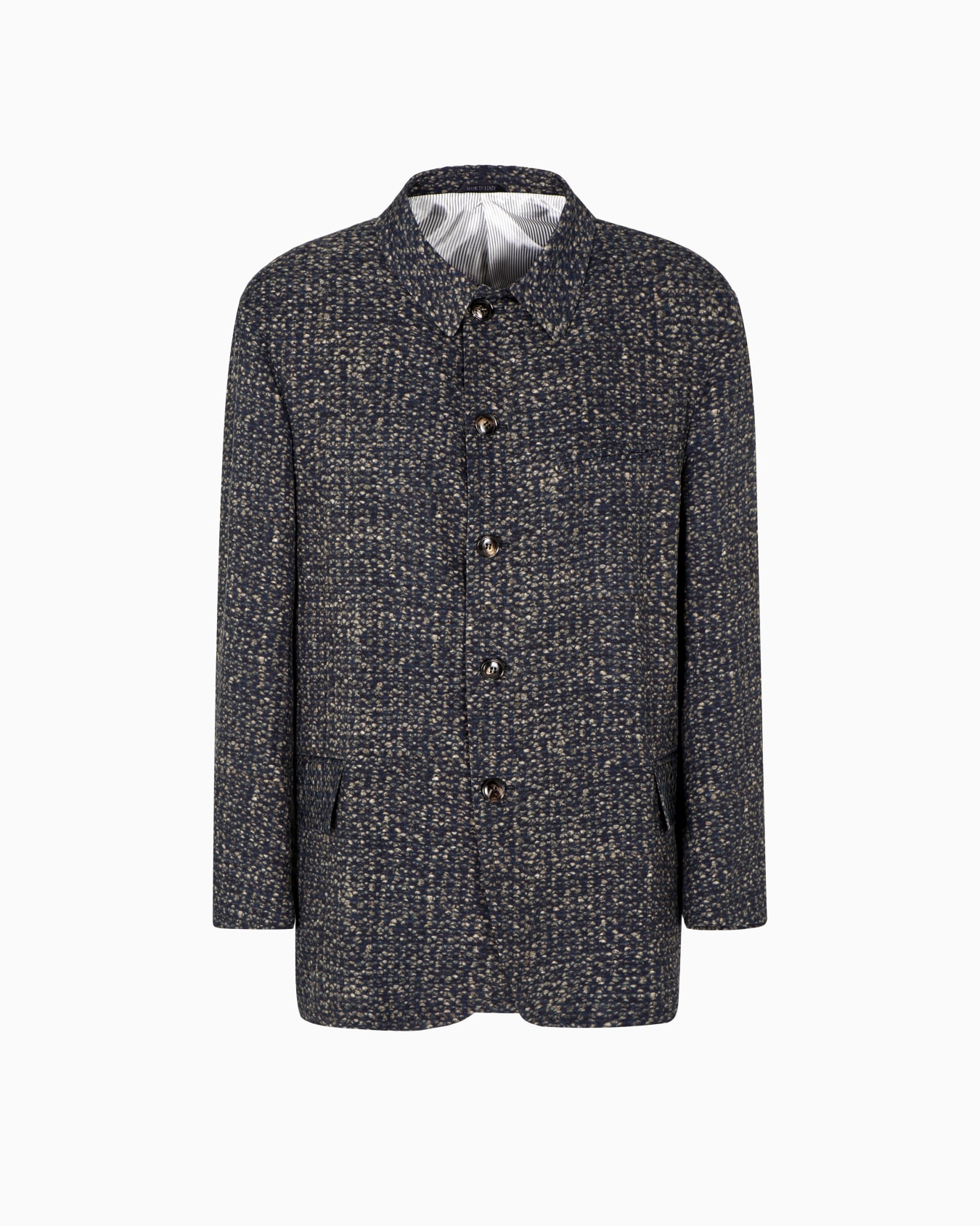 ASV Single-breasted jacket in printed cupro Slide 0