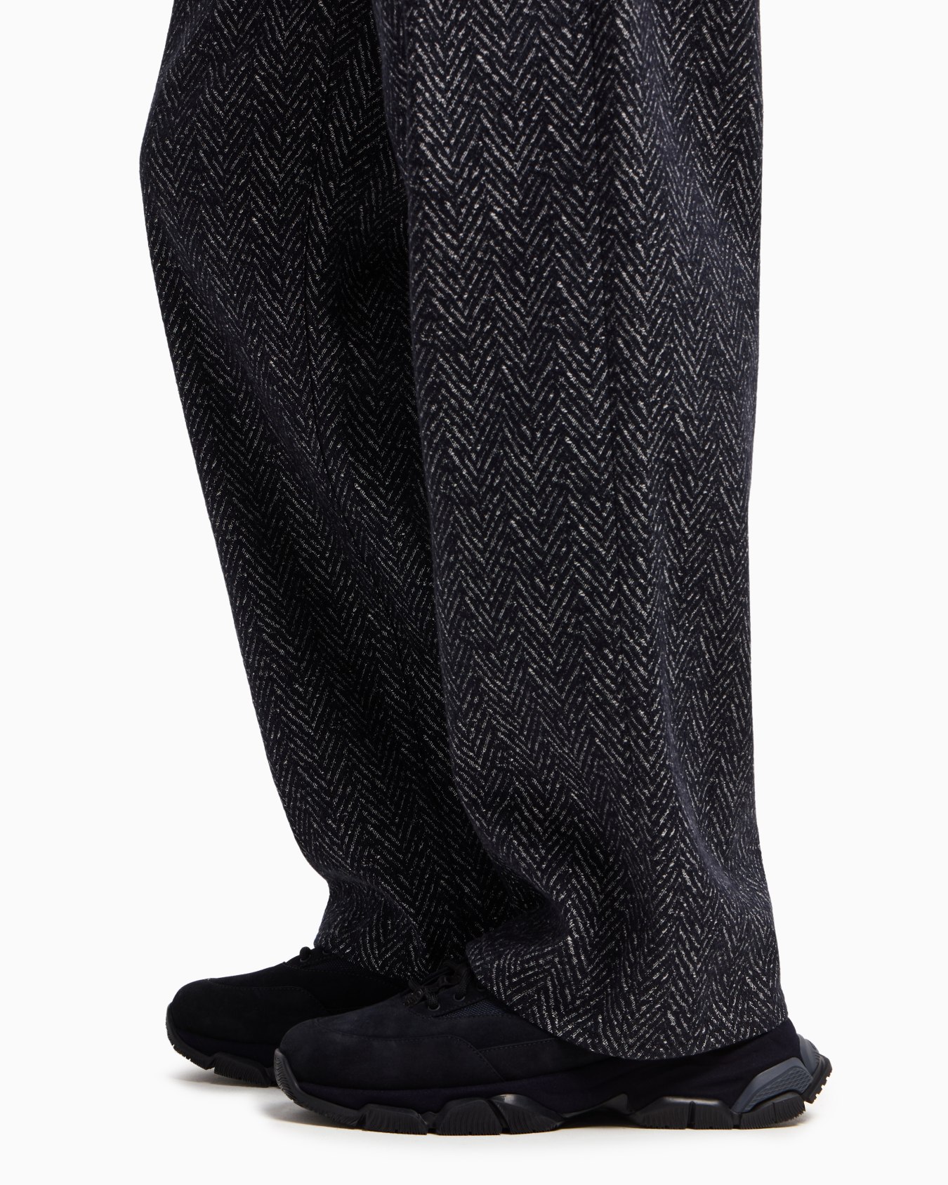Denim Collection five-pocket trousers in chevron jacquard Slide 5
